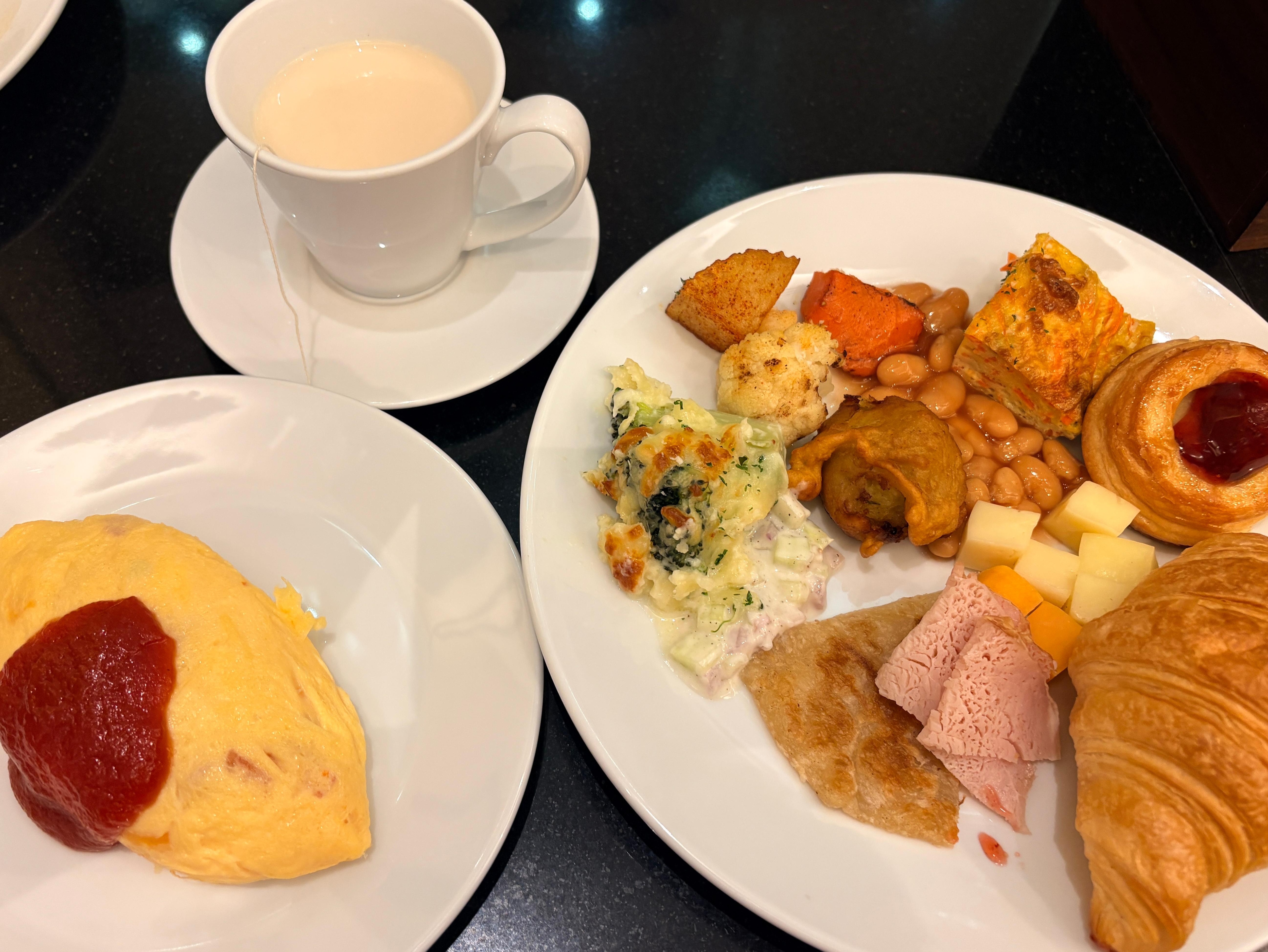 朝食ビュッフェが楽しい　つい食べ過ぎてしまう