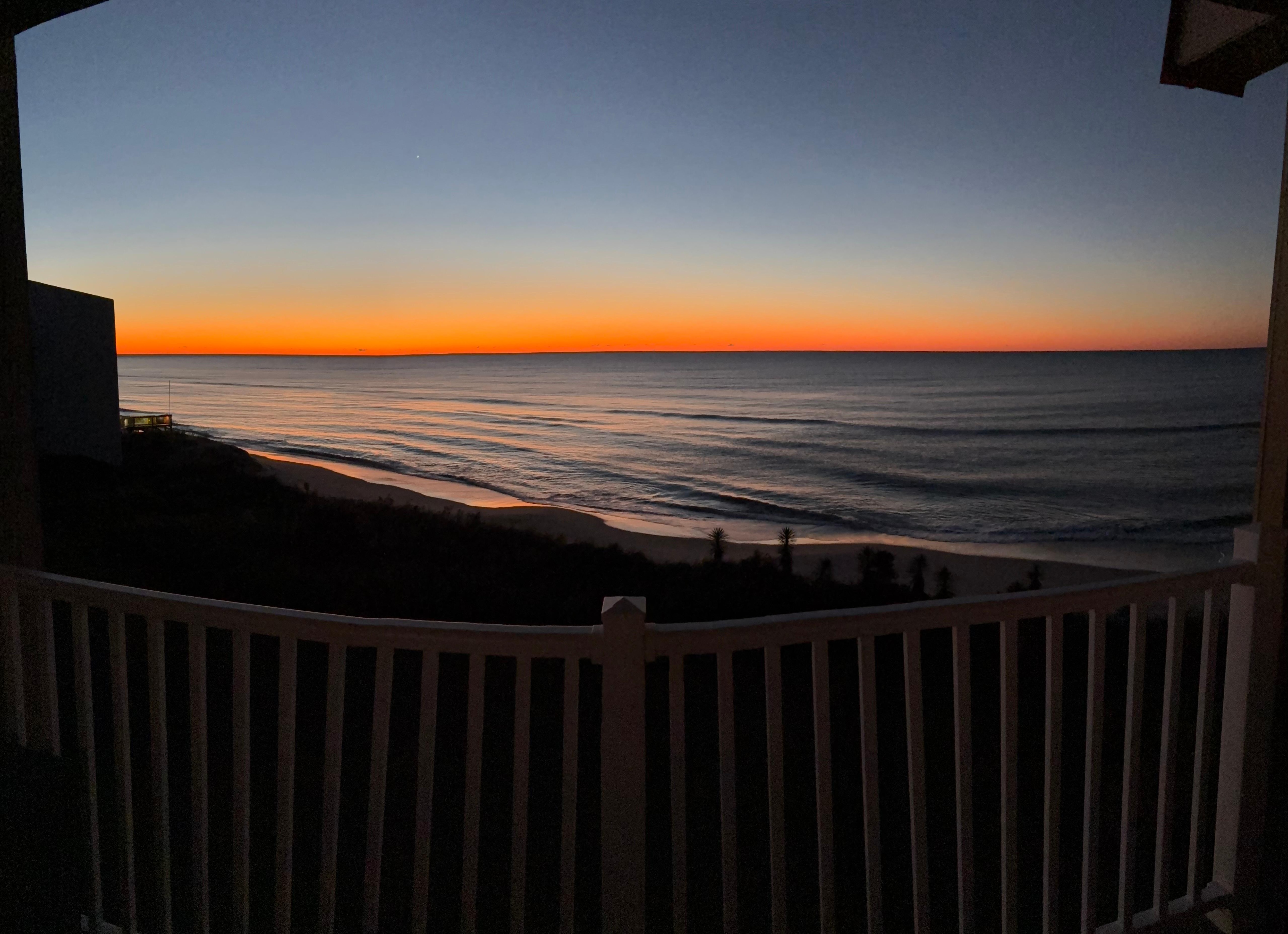 This is view from the balcony and doesn’t do it justice, in terms of capturing the beauty of North Topsail Island. 