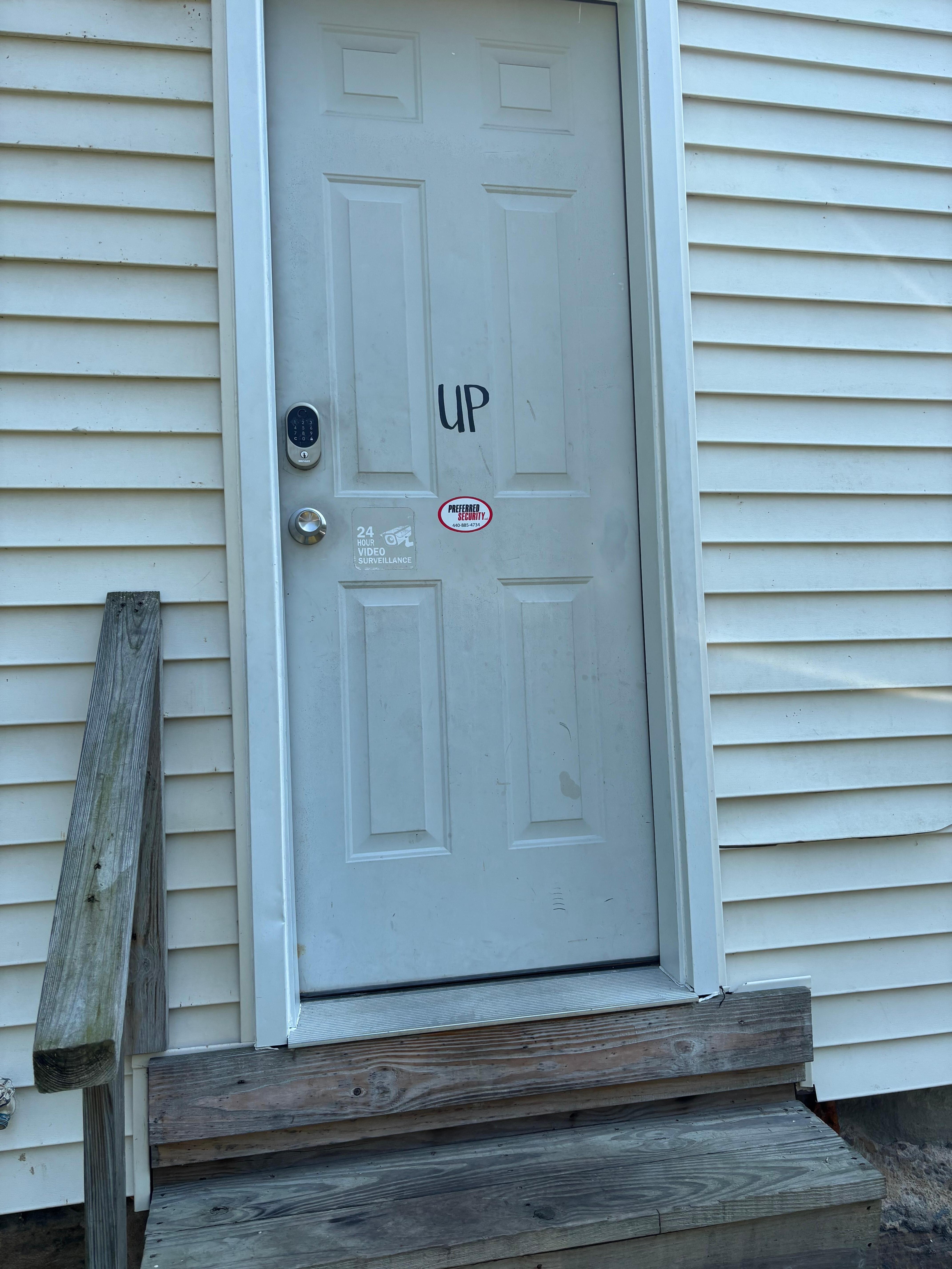 Actual front door !!!! Don’t come here if you’re handicapped for sure