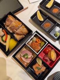 Chicken bento box of room service menu
