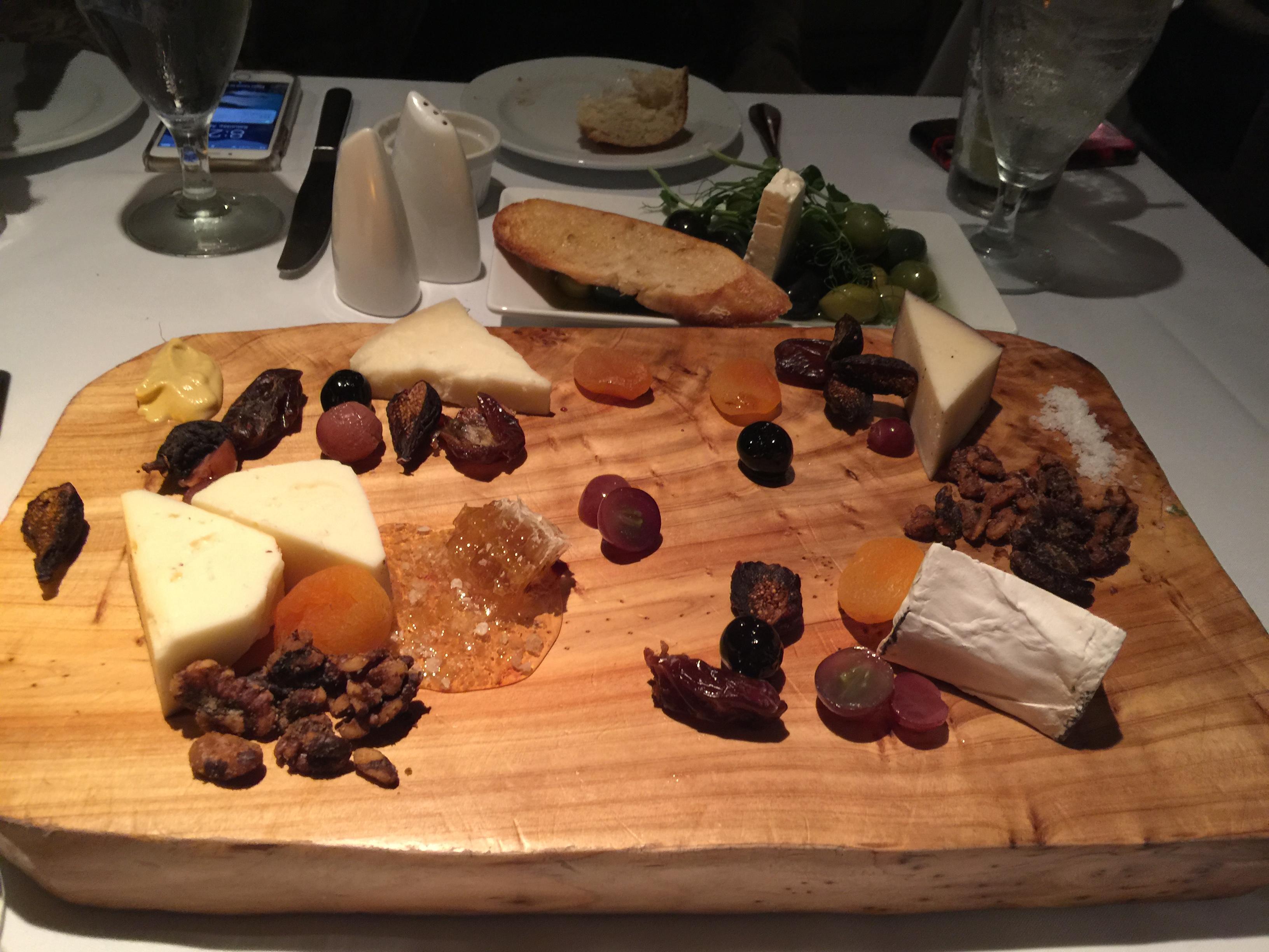 Cheese platter at HB