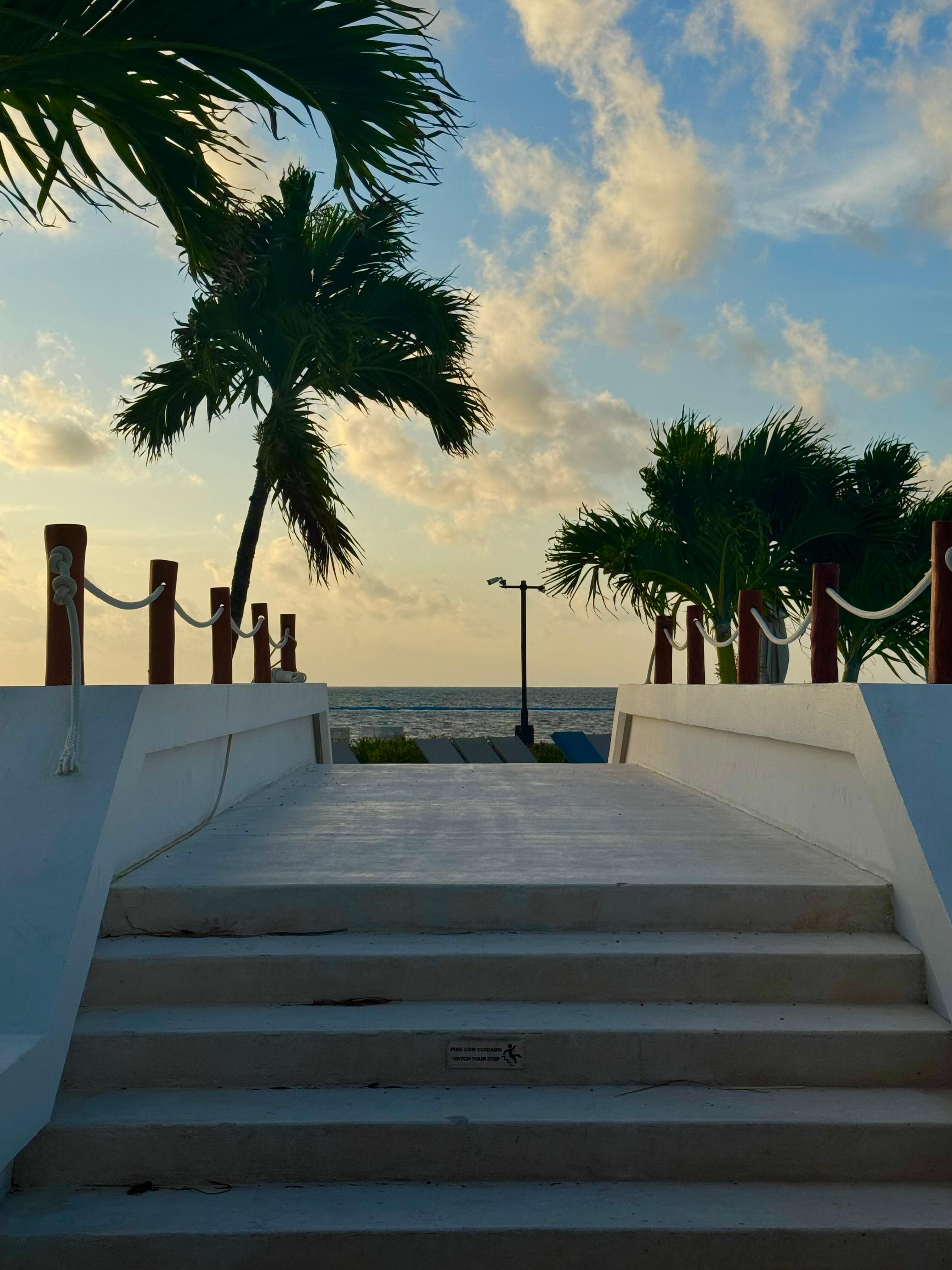 Swimming pool sunrise 