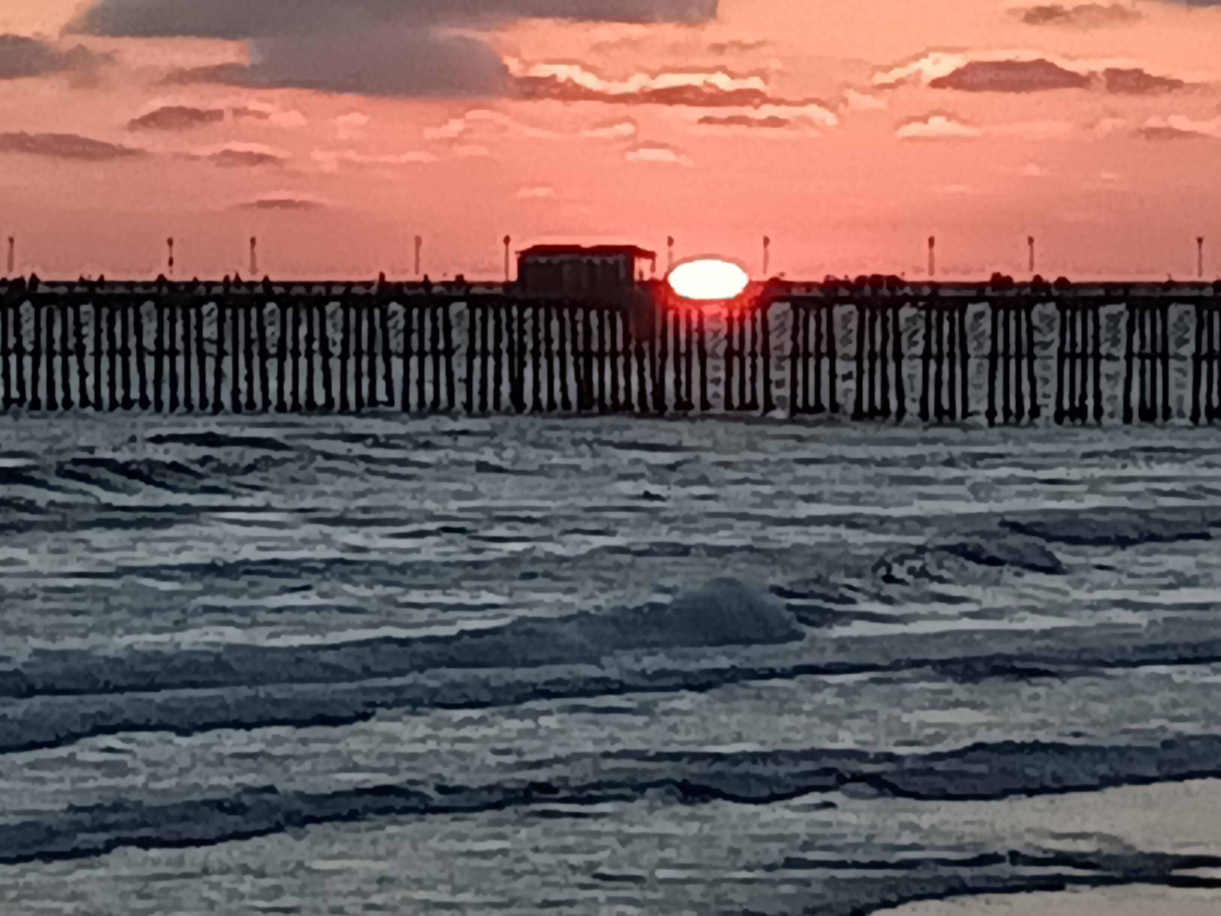 Beautiful sunset view of the pier.