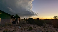 Thunder-and-lightning storm coming in. Watched it from the back deck.