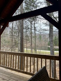 View of the lake from front porch.