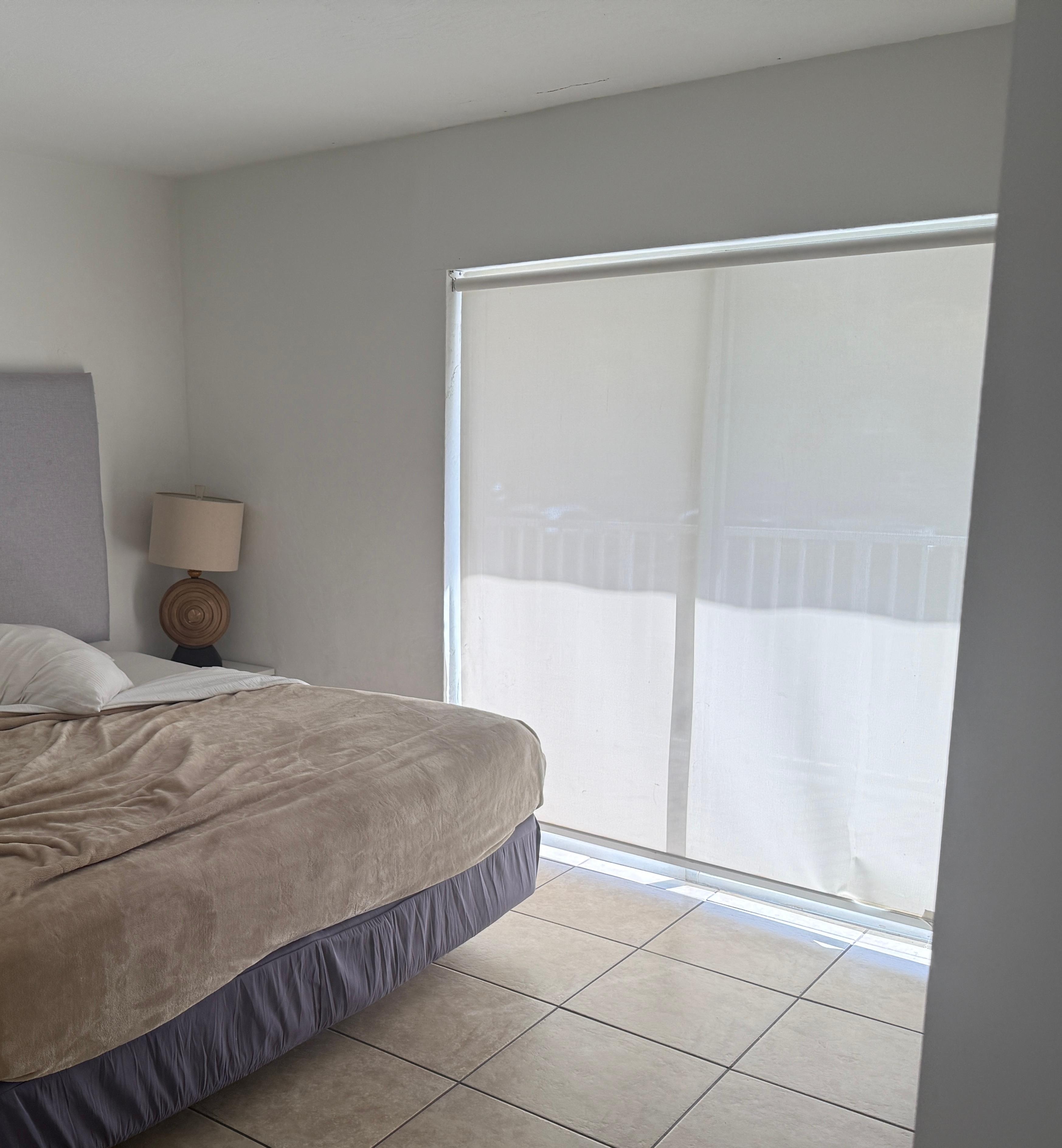 One of two bedrooms… The unmade bed is us, not them!