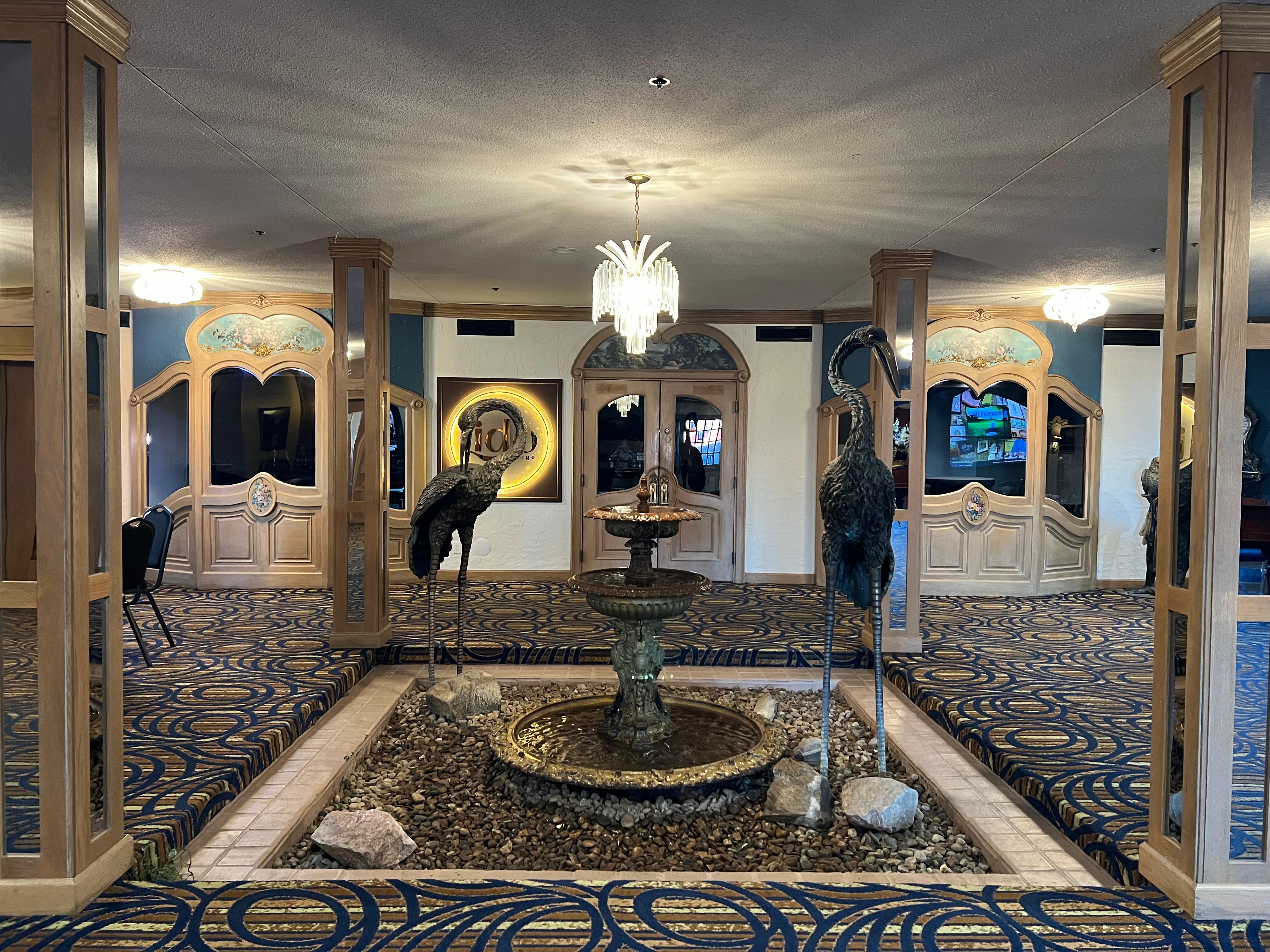 A beautiful fountain & statuary greet you as you enter the lobby.