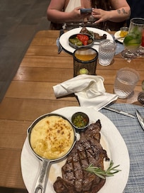 Dinner at the steakhouse