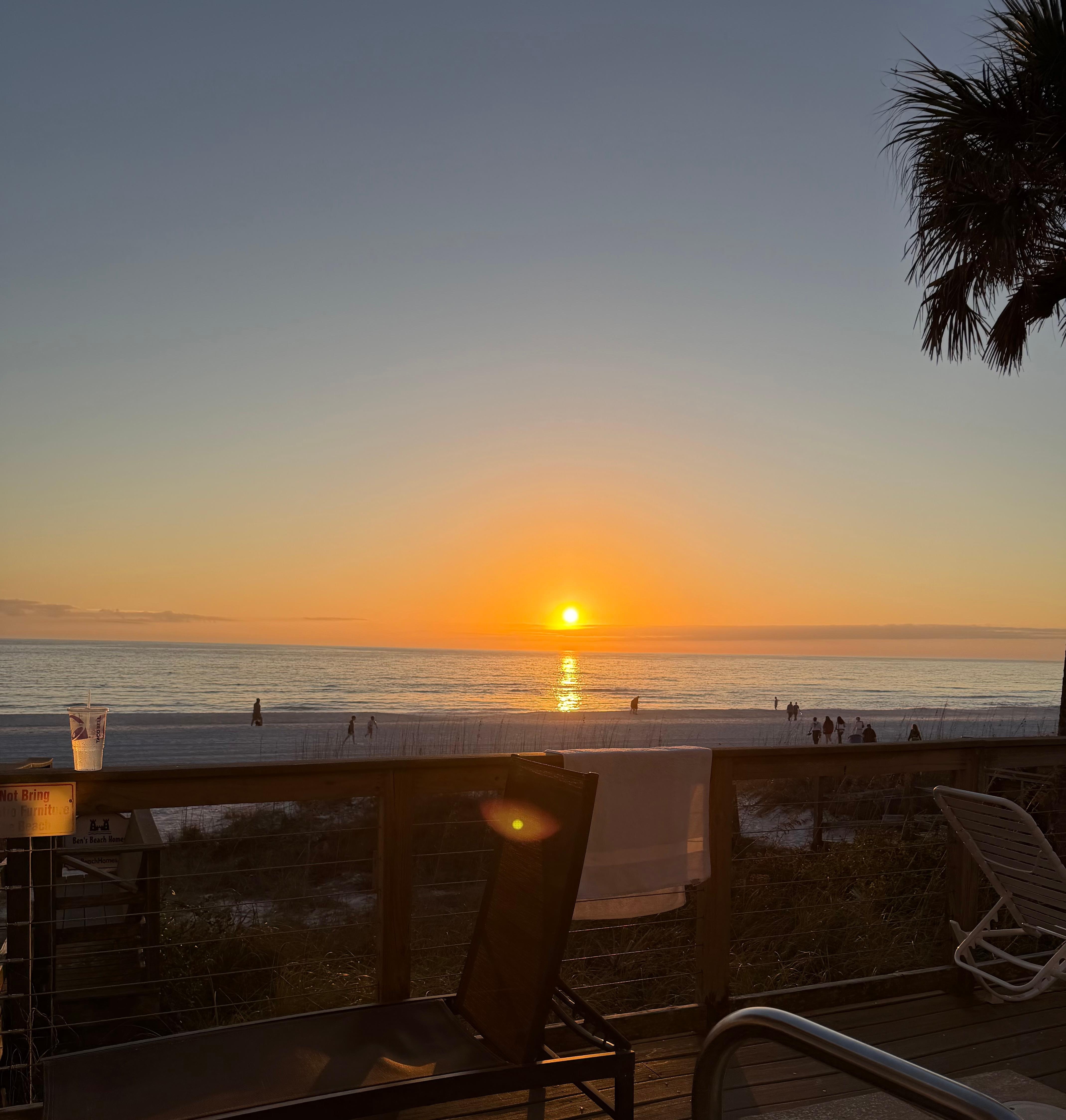 Sunset view from the deck.