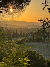 Tuscan countryside from the patio.