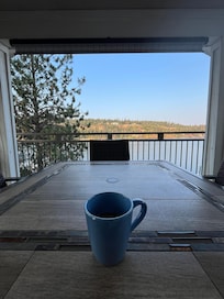 From the top balcony⦠great morning coffee spot