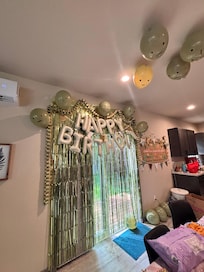 Able to put up birthday decorations!