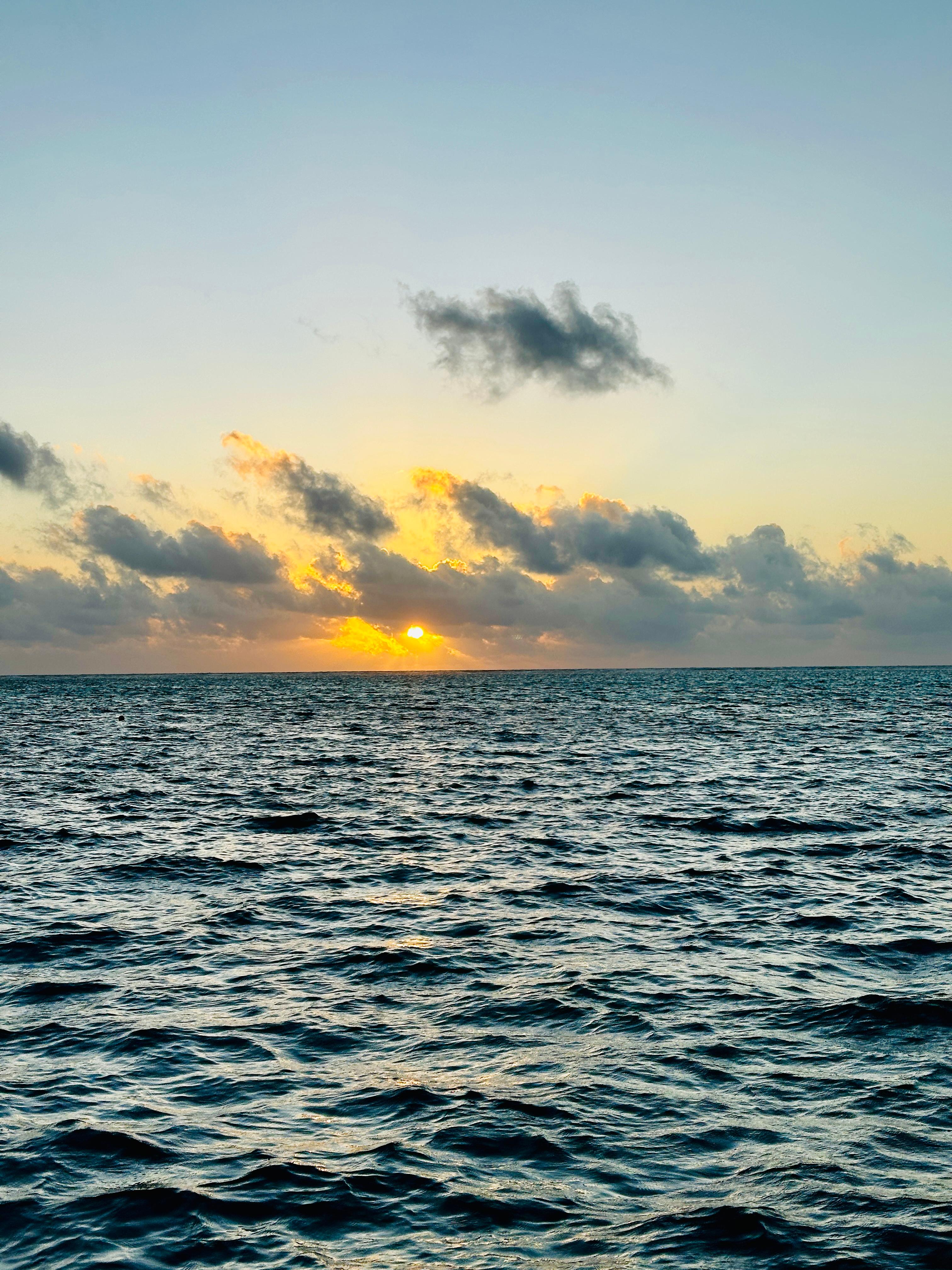 Sunrise from the dock on property