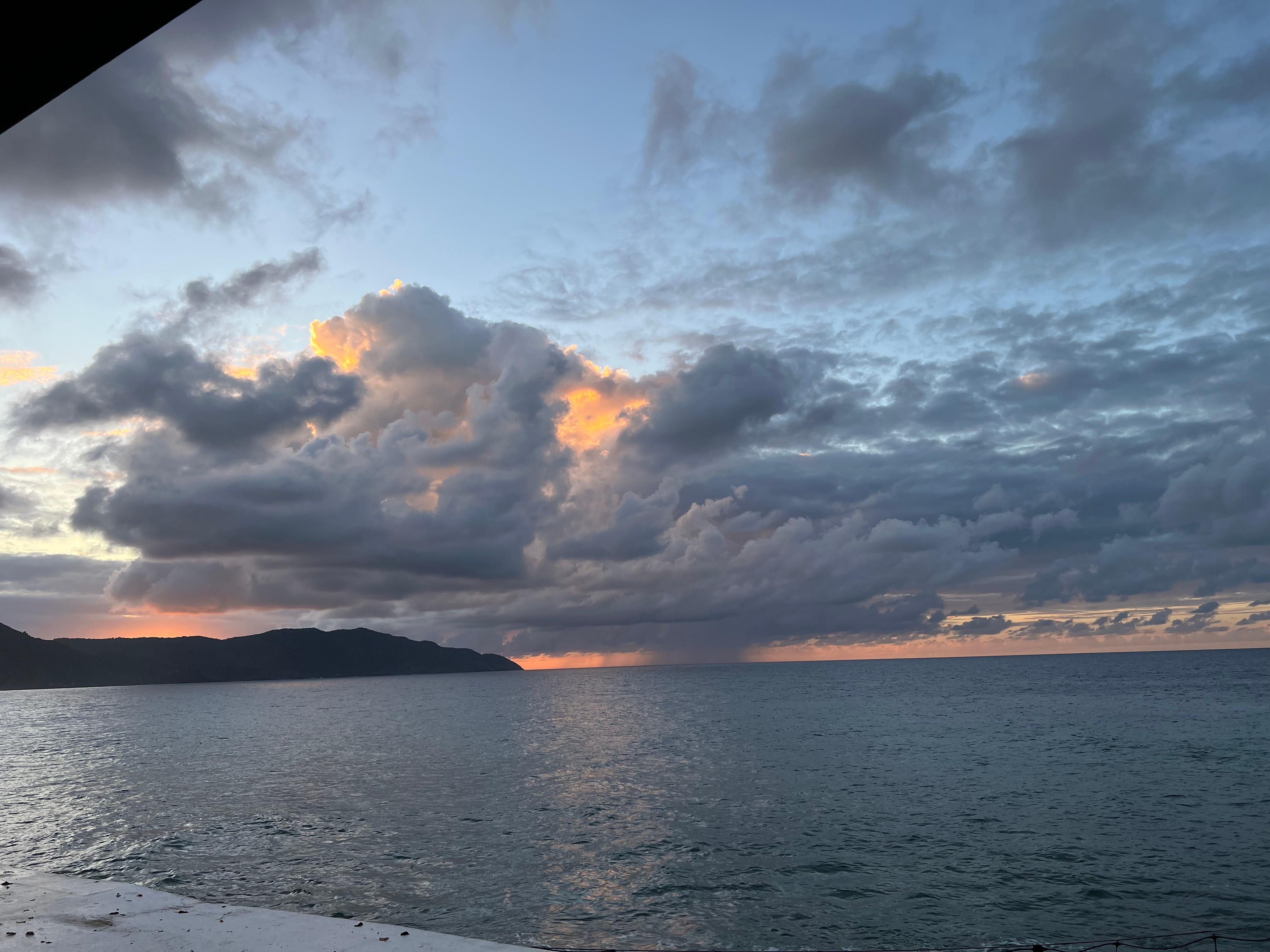 Sunset from deck