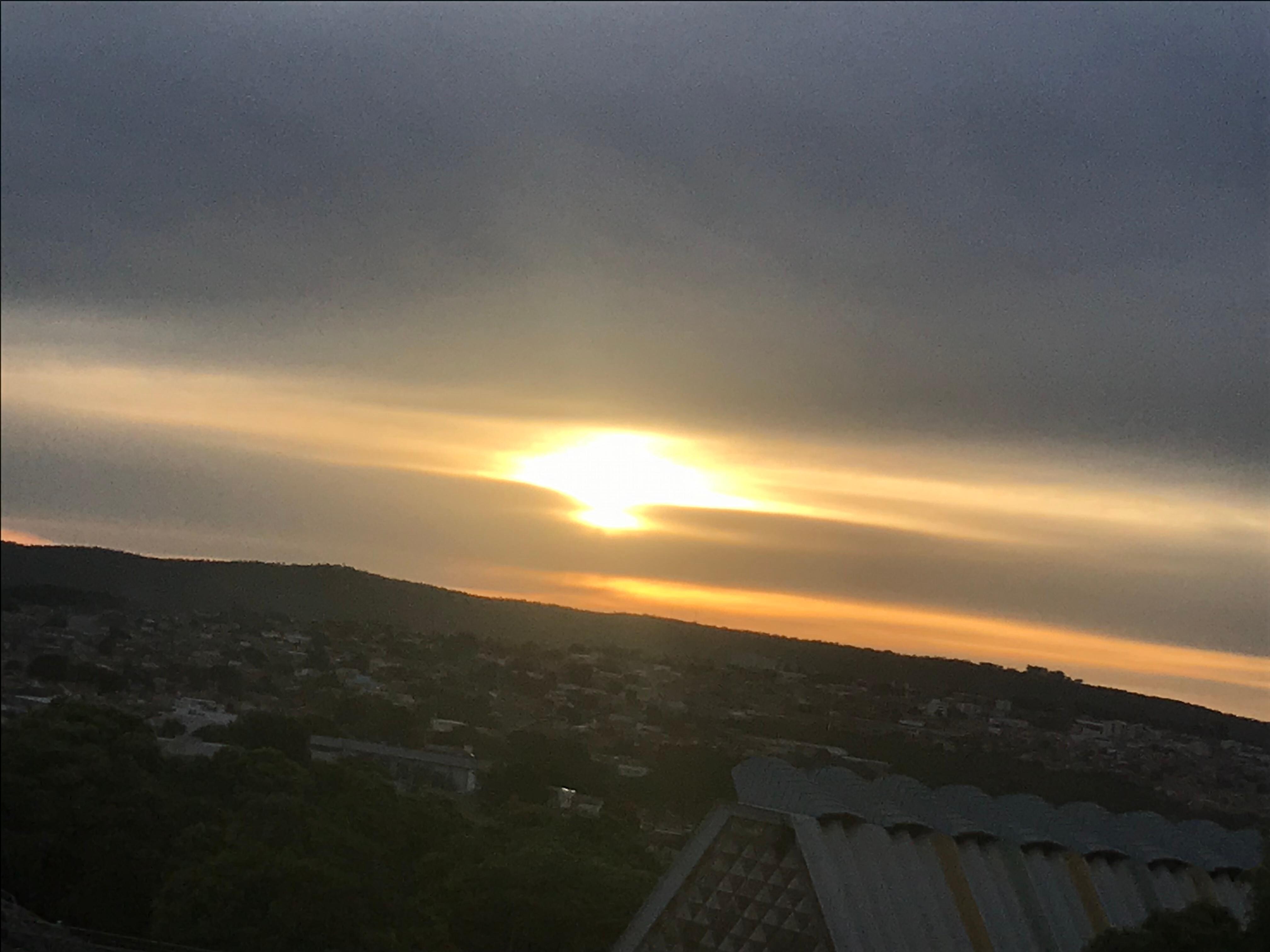 Pôr do sol da varanda