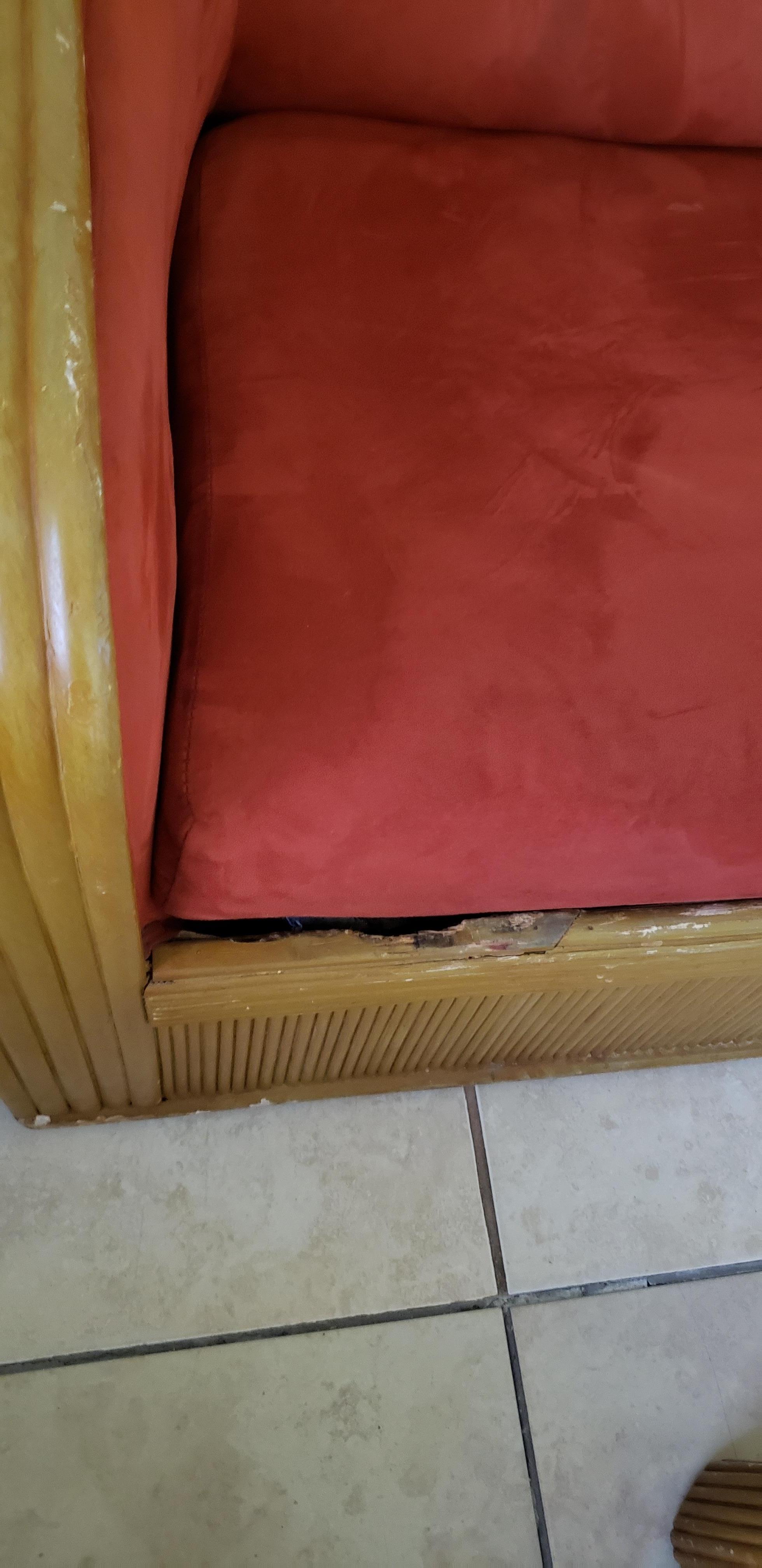 Broken wood on sofa bed