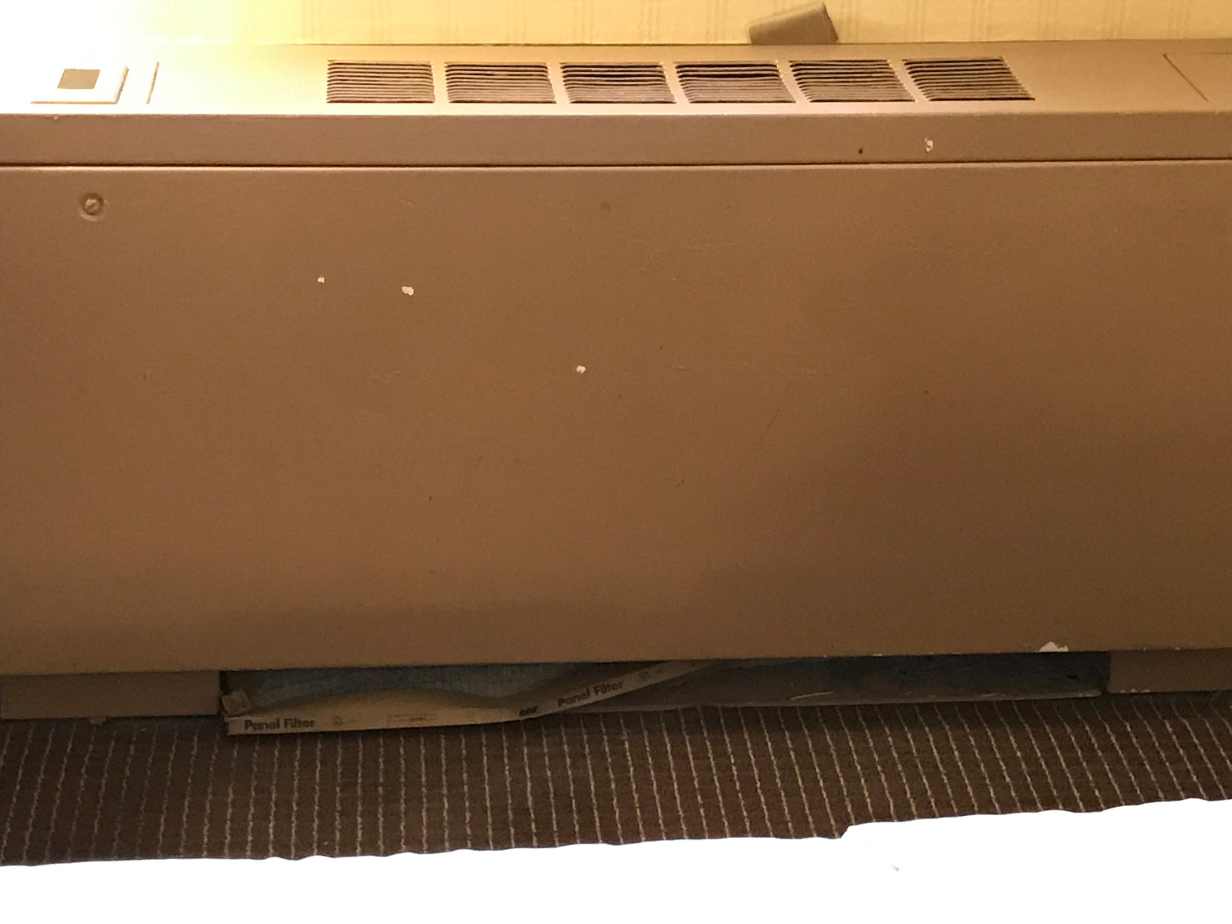 Filthy a/c and filter sticking out