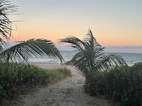 Walked to the beach every morning