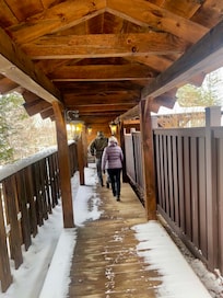 Fun walkway between parking and Park Place Cottage