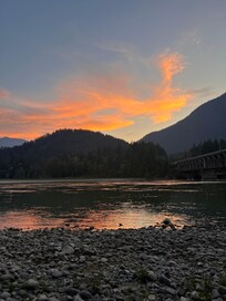 View from the river below