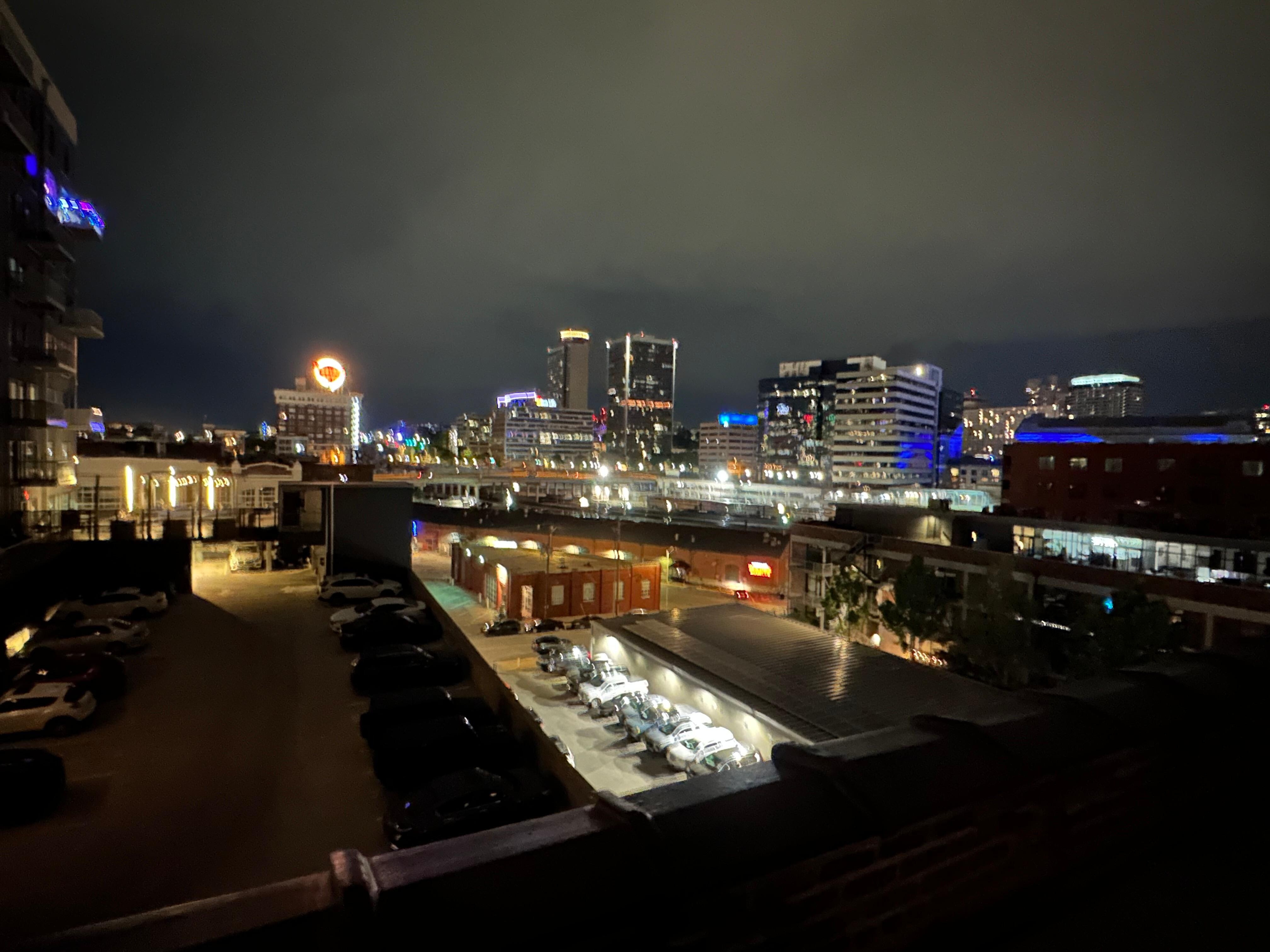The view from the rooftop bar
