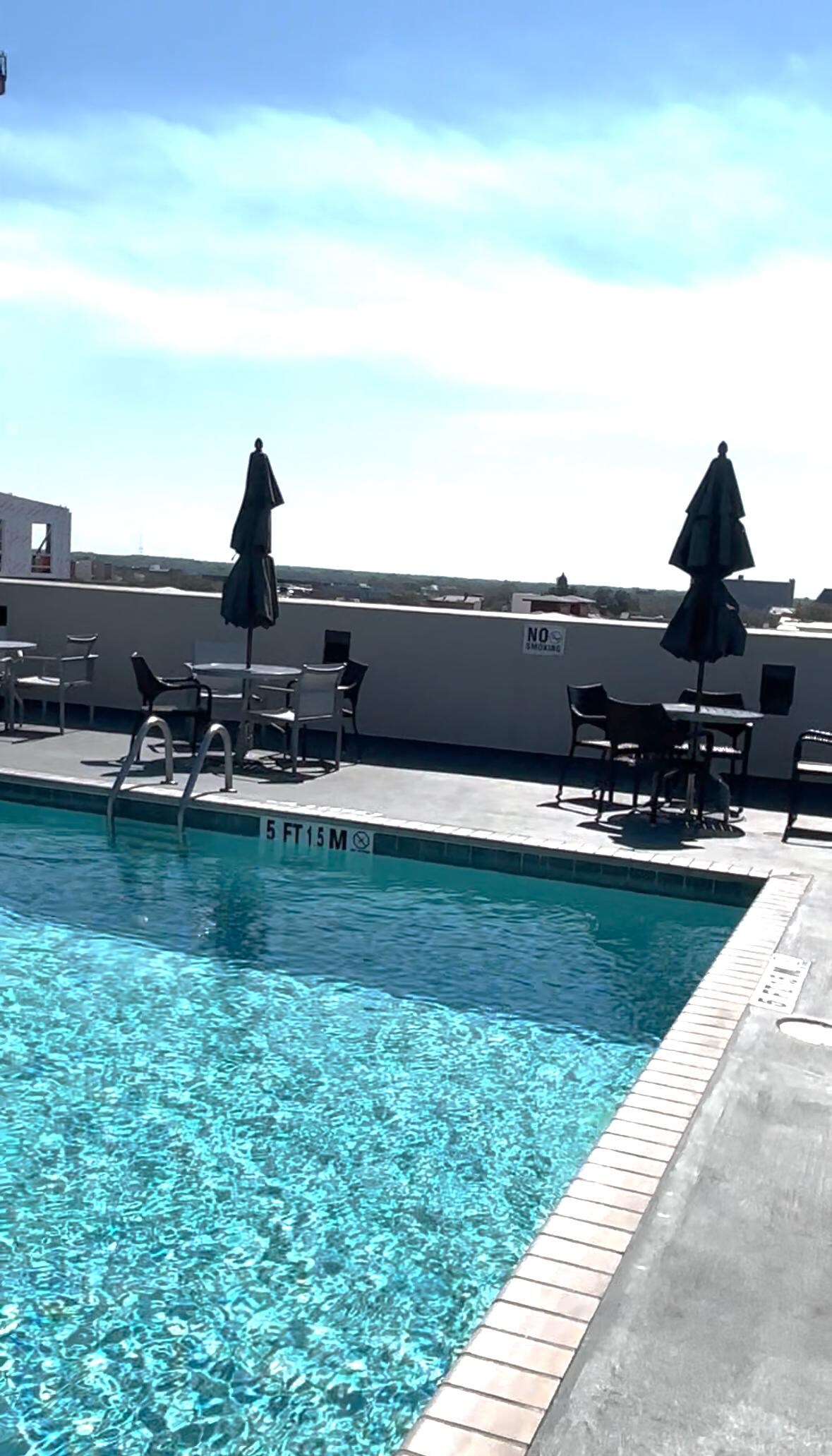 View from rooftop pool