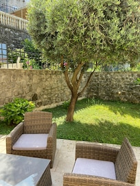 Yard outside of apartment - private