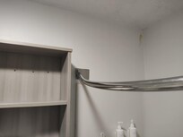 Broken shower curtain