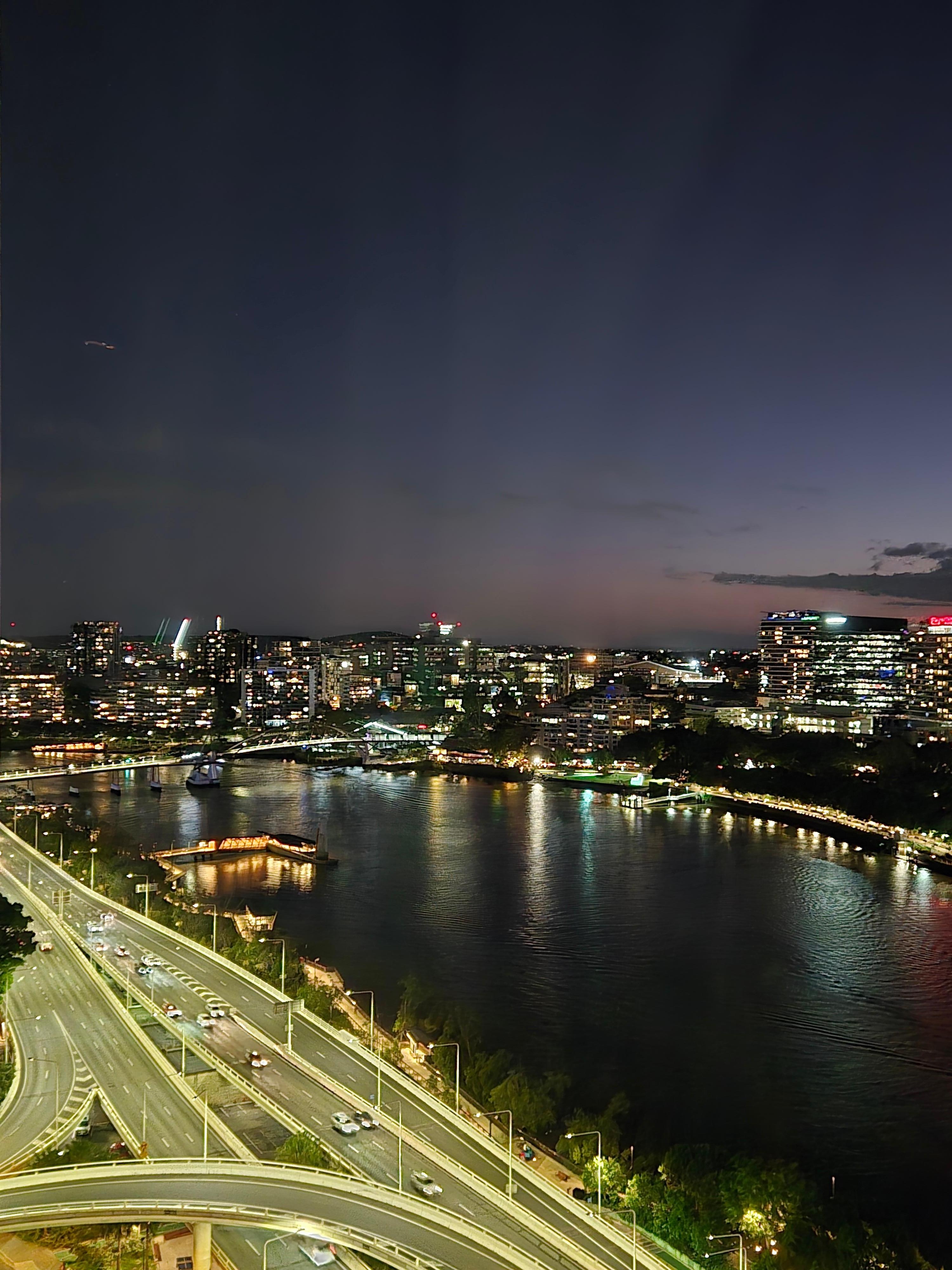 View from room at night