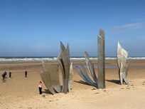 Eén van de bezienswaardigheden op Omaha Beach
