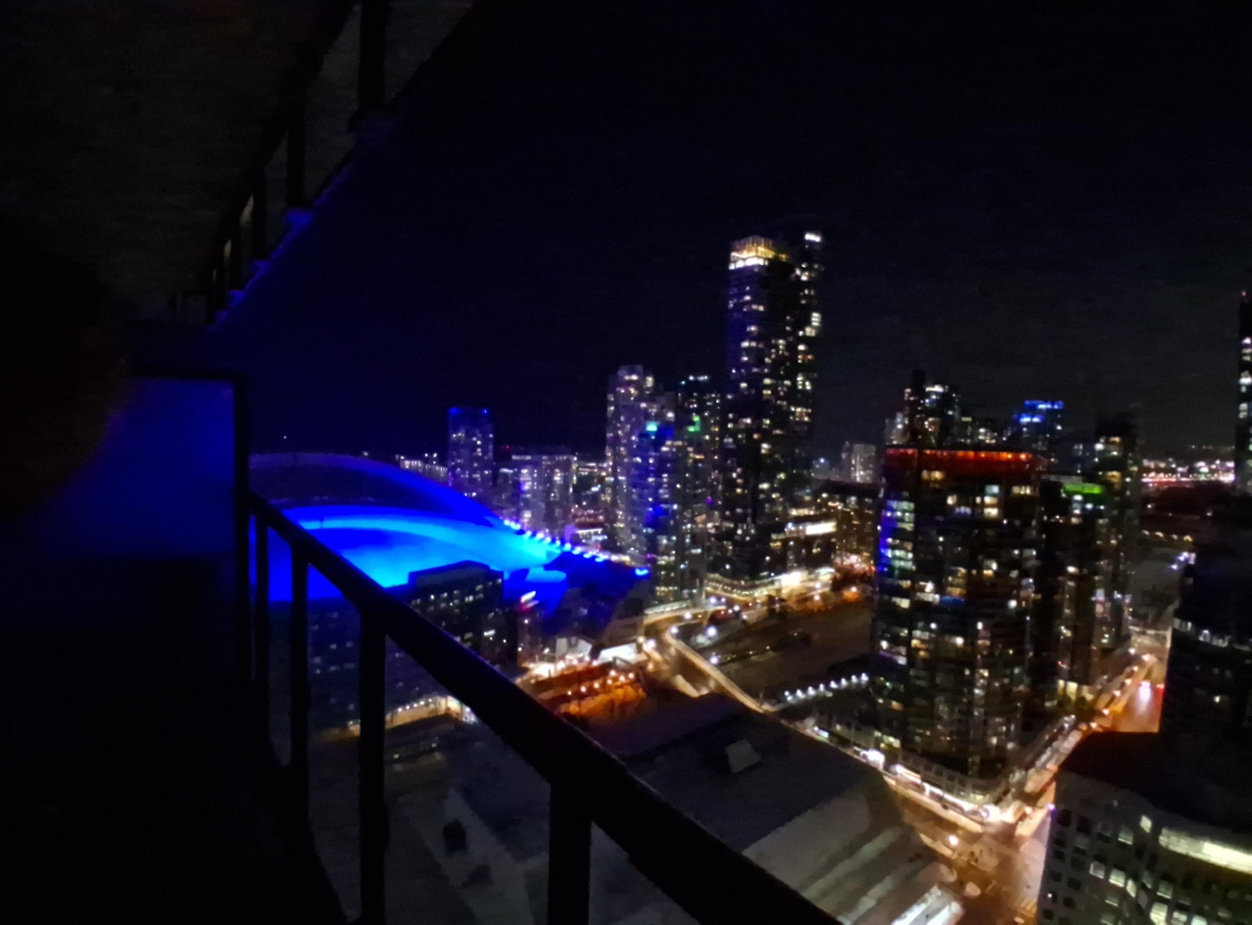 Night view off balcony 