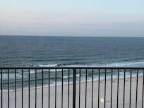 Standing on the balcony