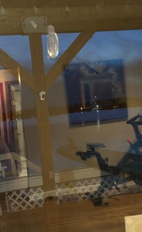 Camera pointing into the house