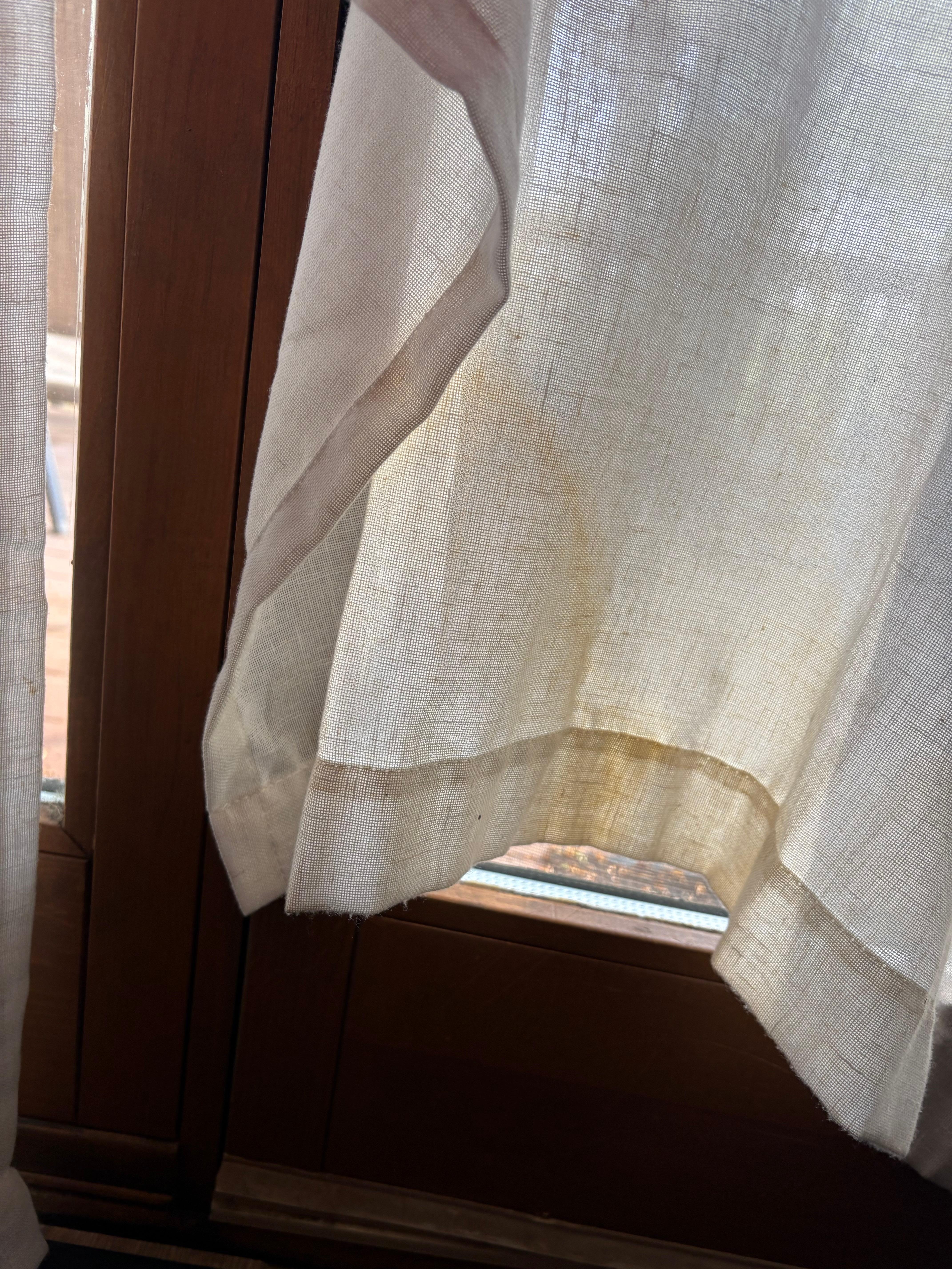 Yellow on curtains. 