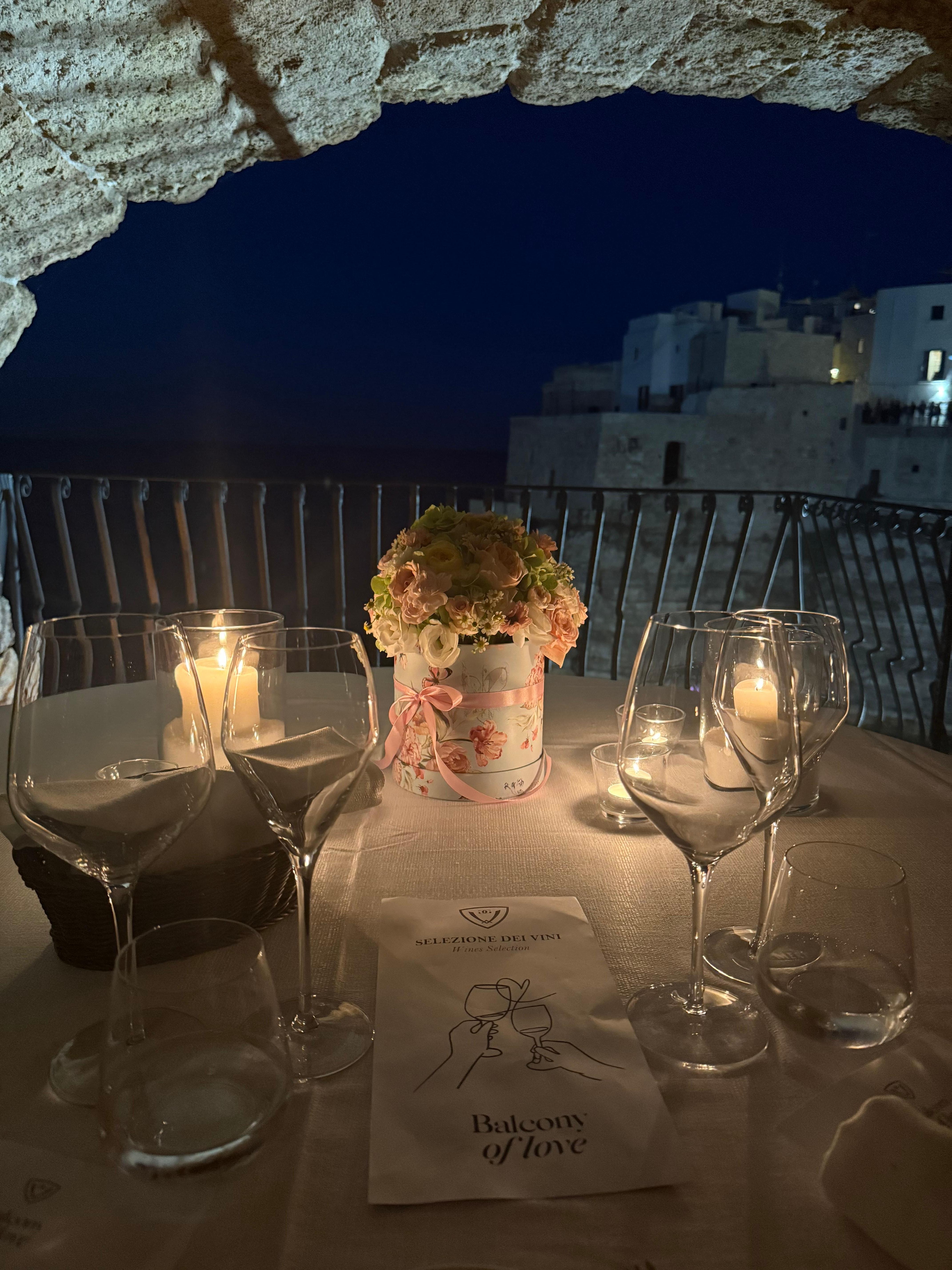 Dinner on the balcony