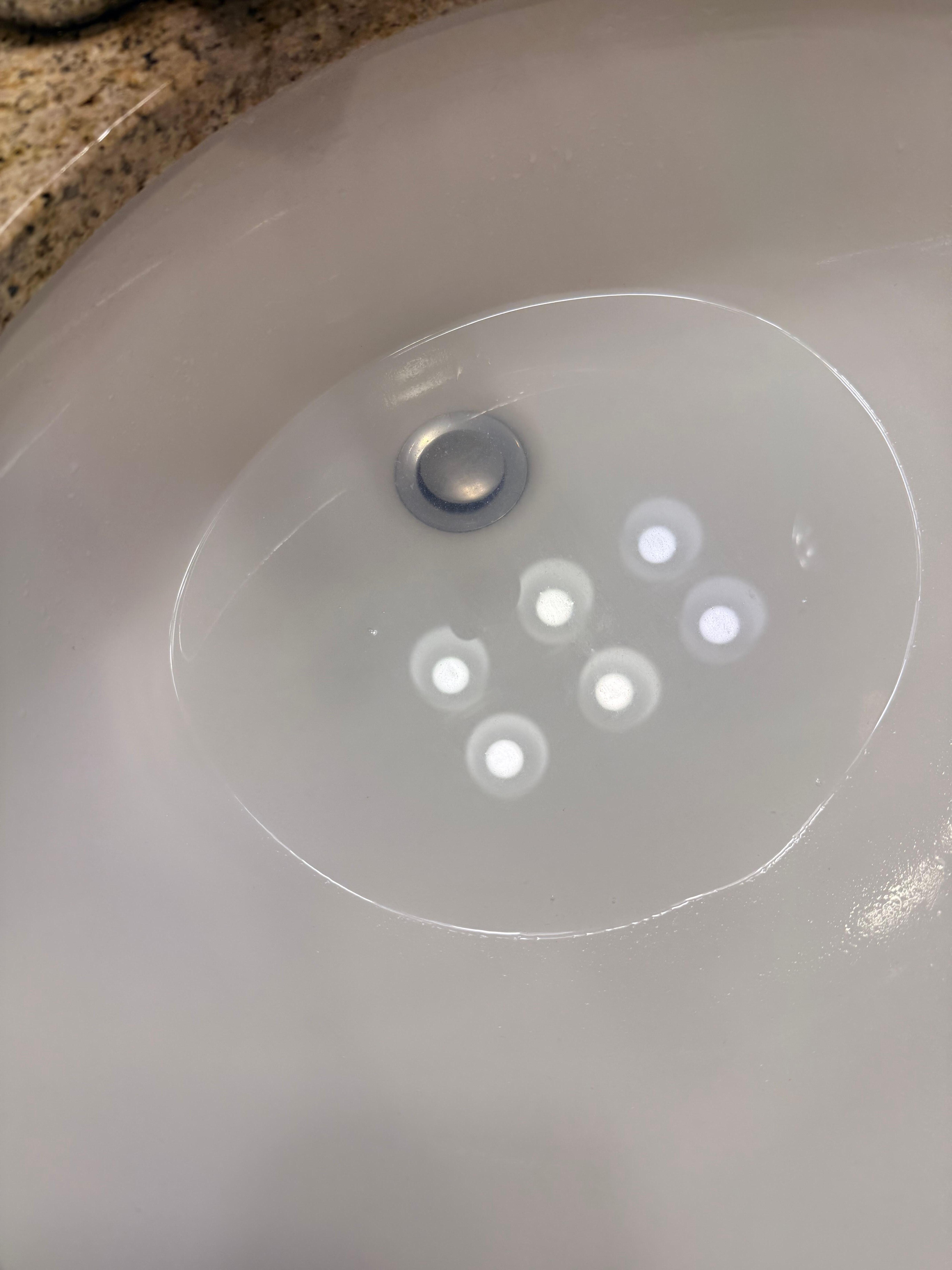 Bathroom sink when you run water.