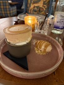 Souffle in restaurant.