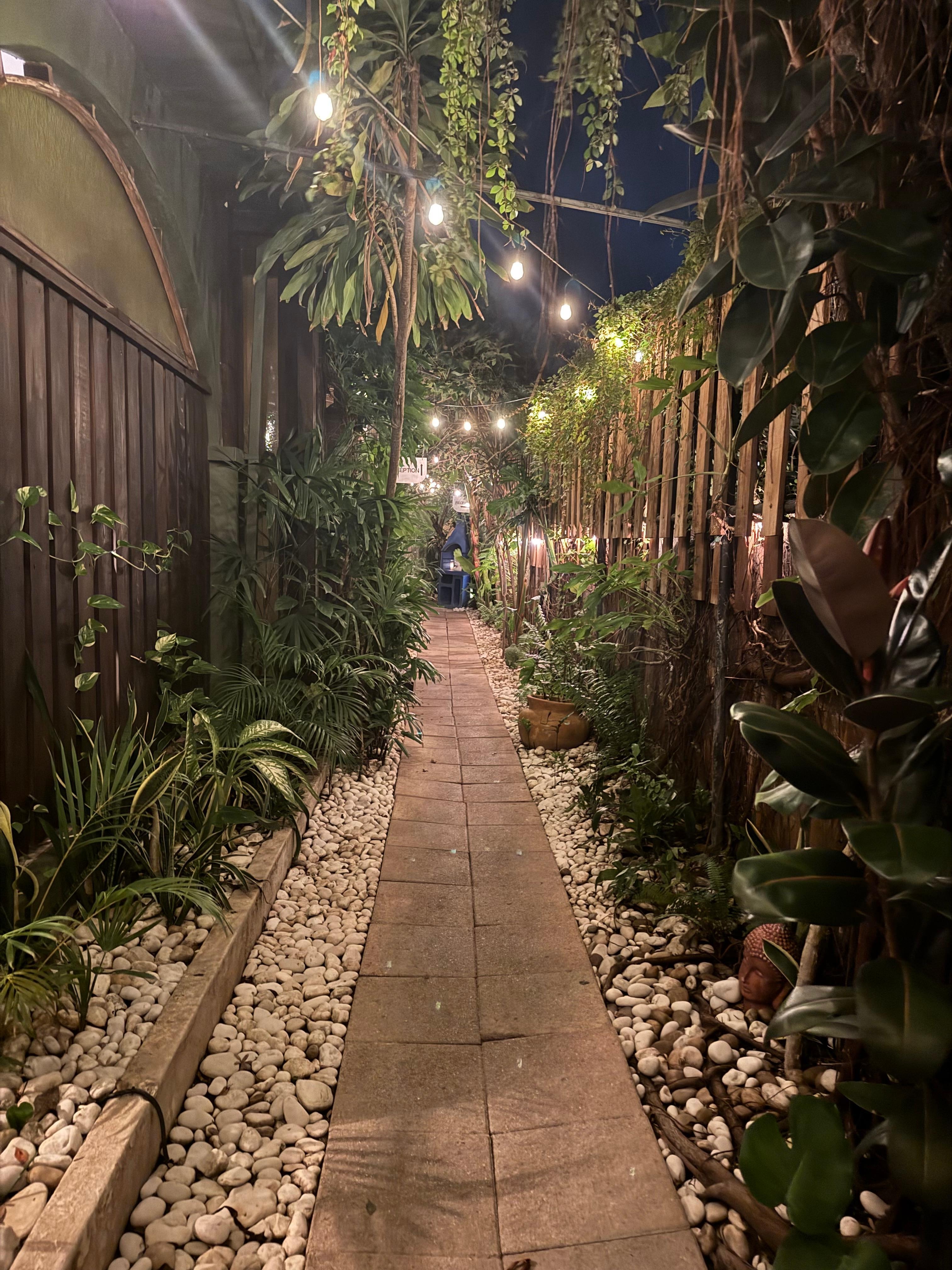 Entrance to property at nighy