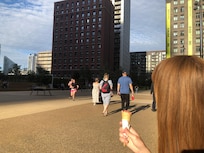 Looking back from the square at Versus Edit