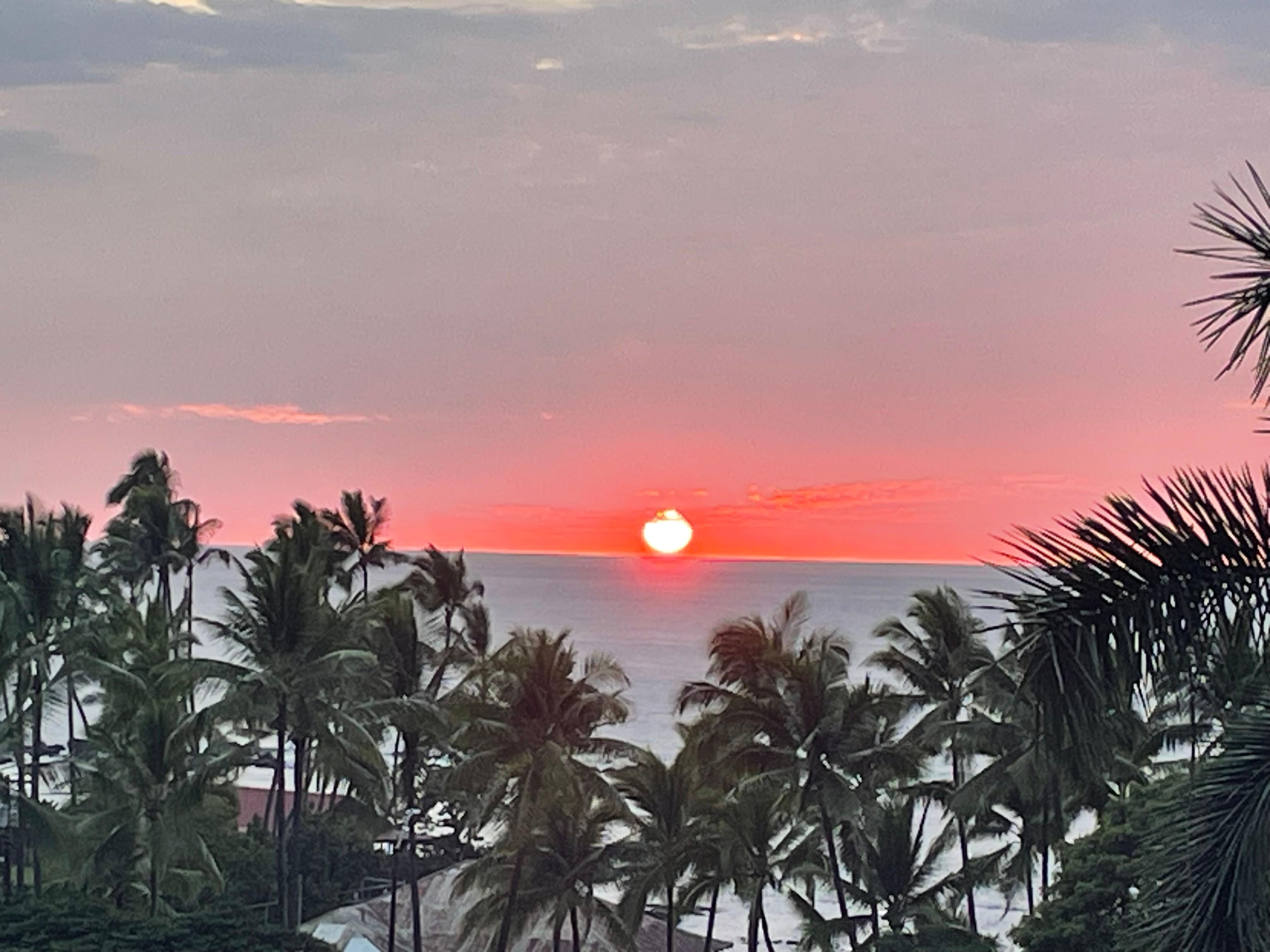 Kona sunset off lanai. 