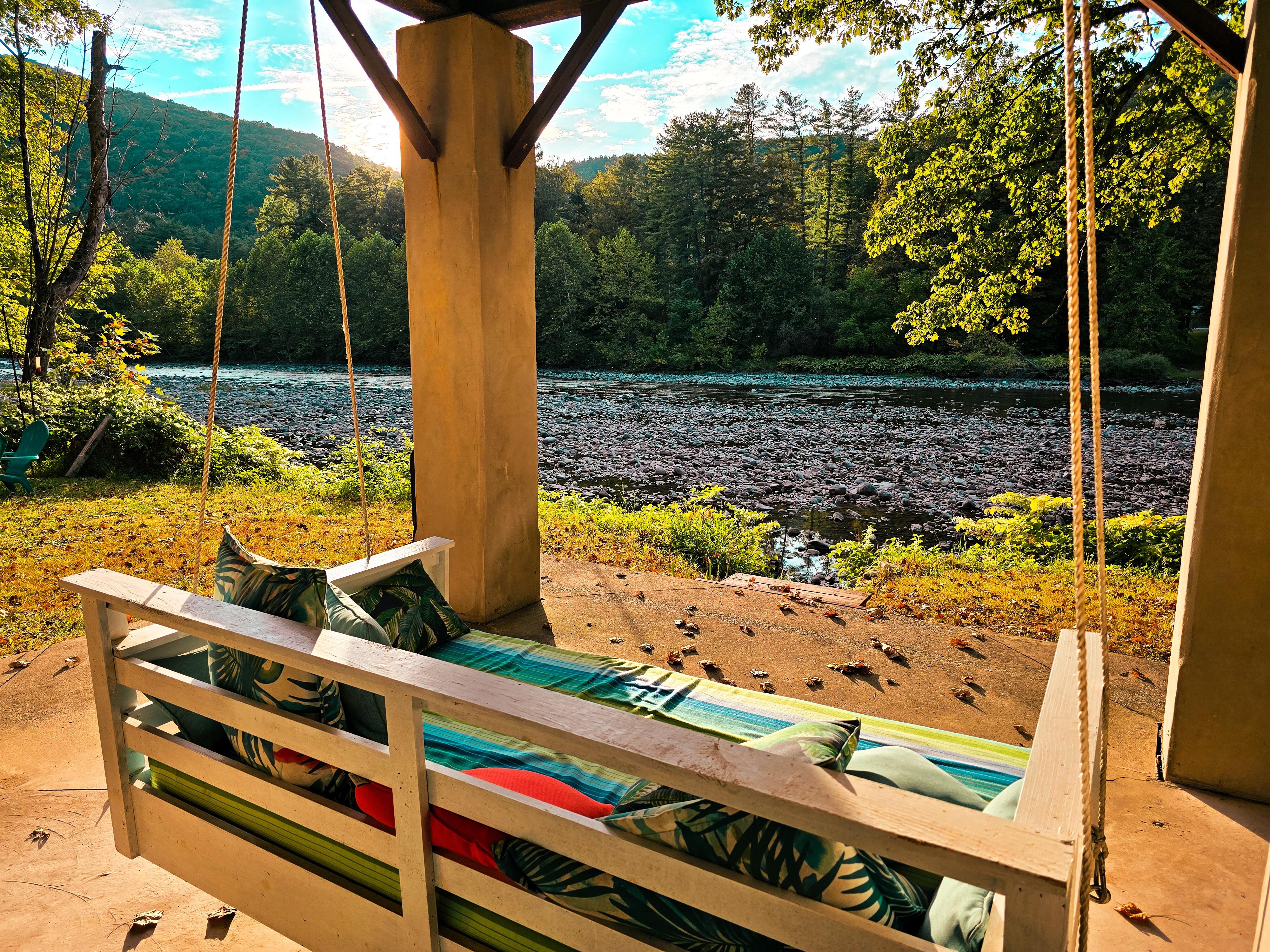 Swing overlooking Loyalsock Creek