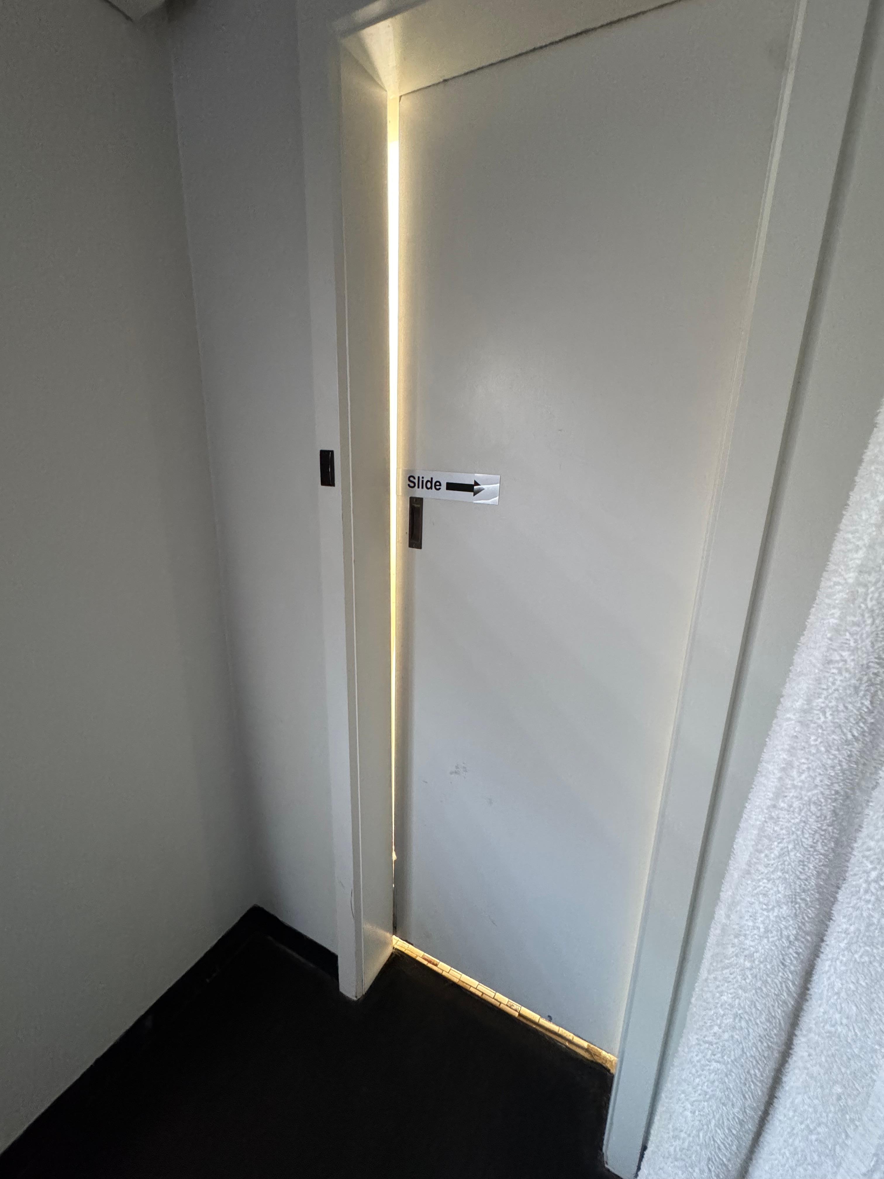 Door was loose and misaligned. 