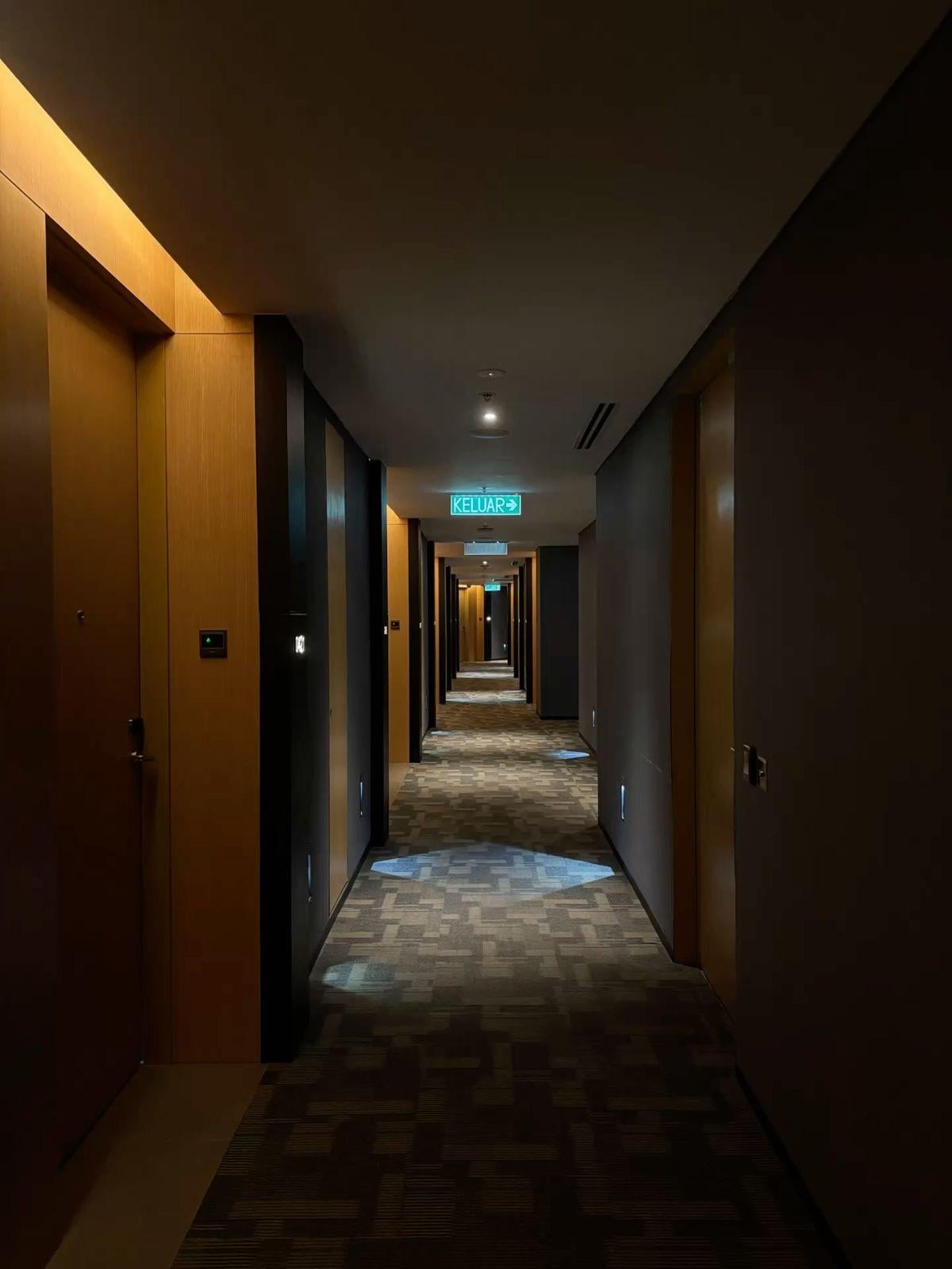 The halls were clean 