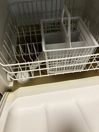 Inside dishwasher