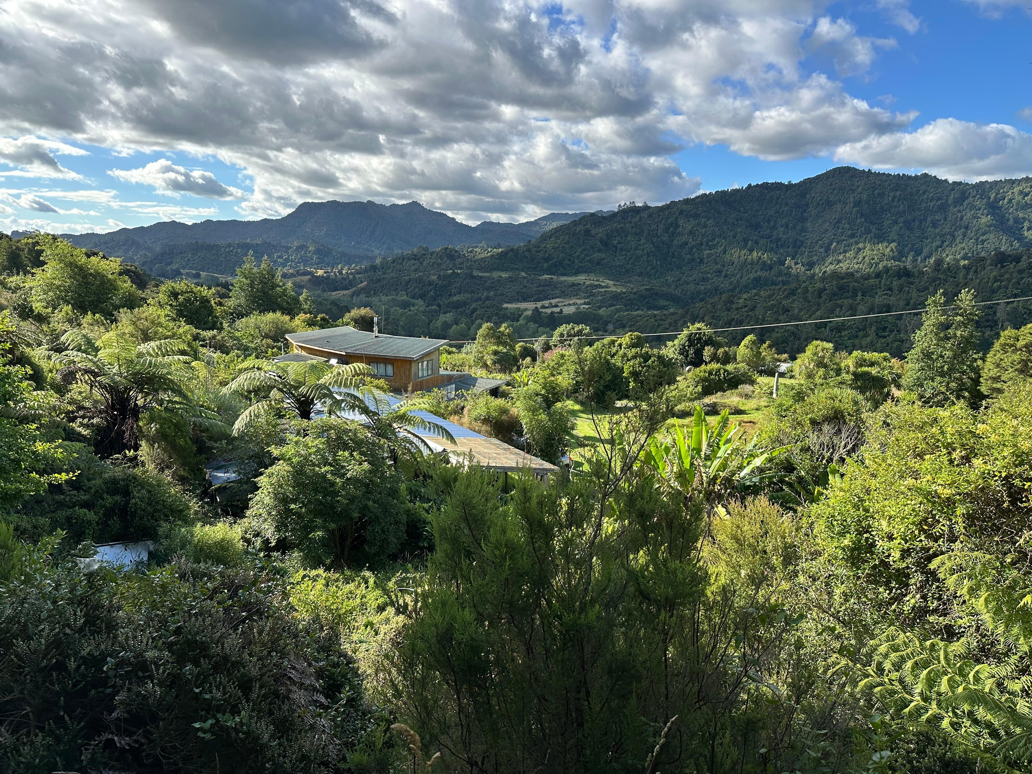 View from the track above the cottage