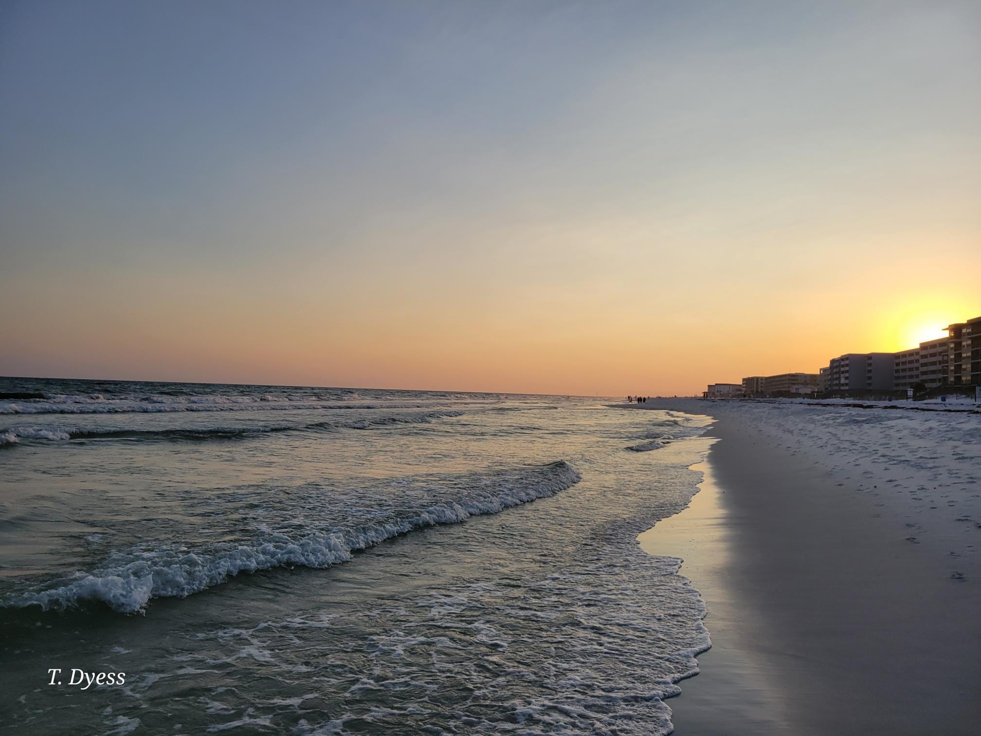 Sunset beach view