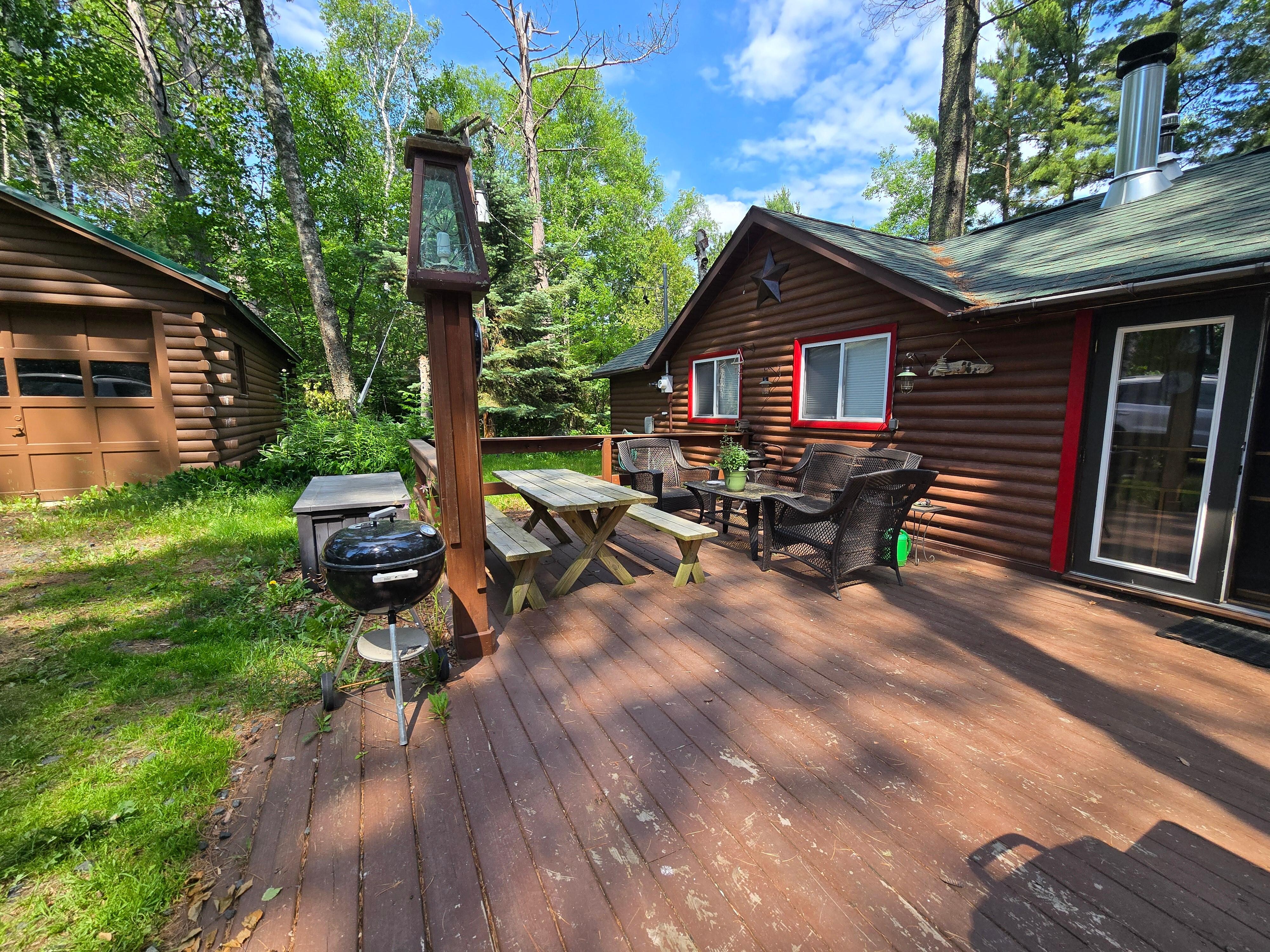 Back entrance, parking area