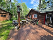 Back entrance, parking area