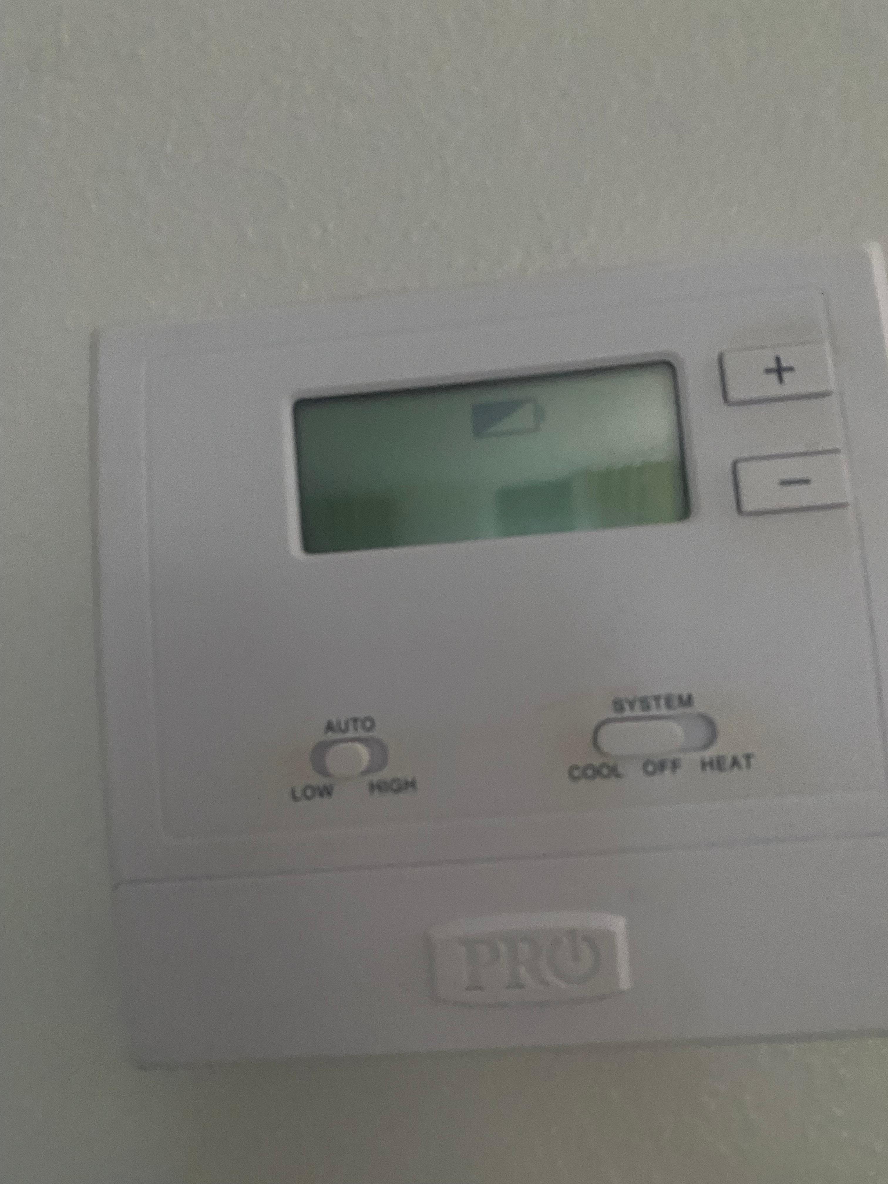Low battery on thermostats in room