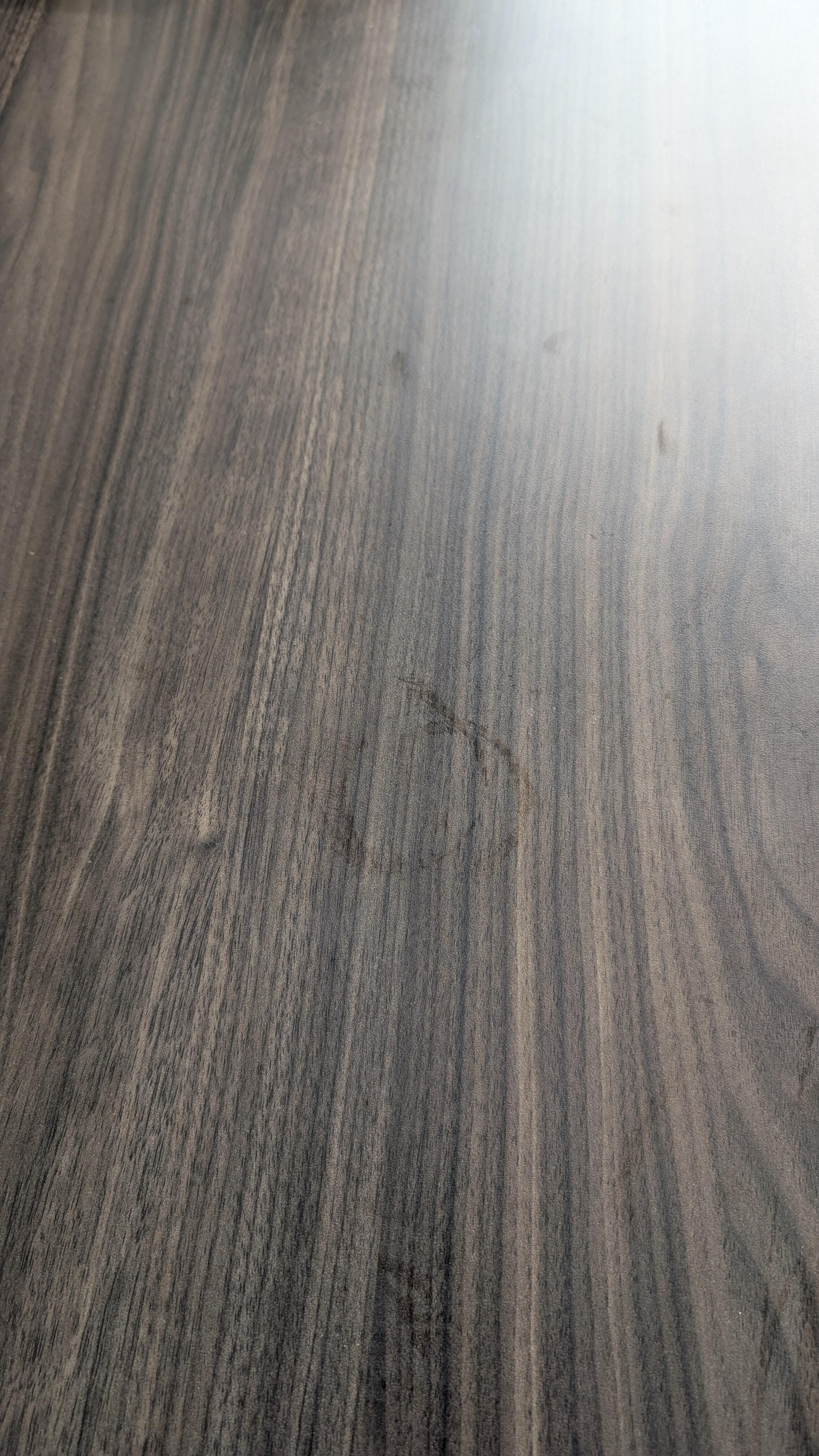 Water marks on the desk